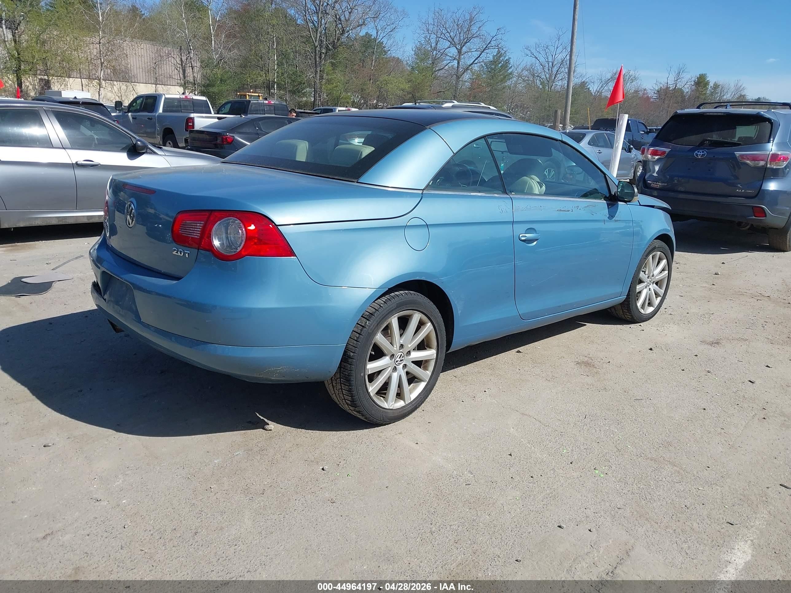 2008 Volkswagen Eos Komfort Blue vin: WVWBA71FX8V049481