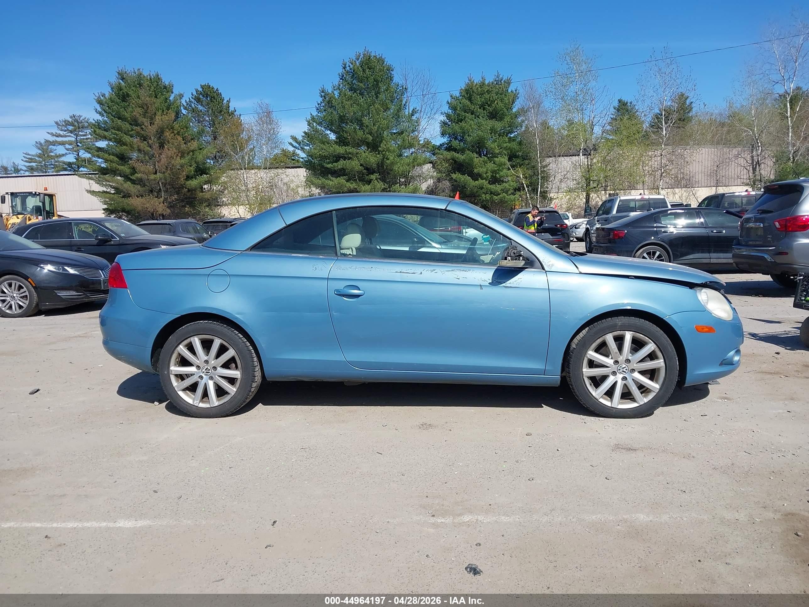 2008 Volkswagen Eos Komfort Blue vin: WVWBA71FX8V049481
