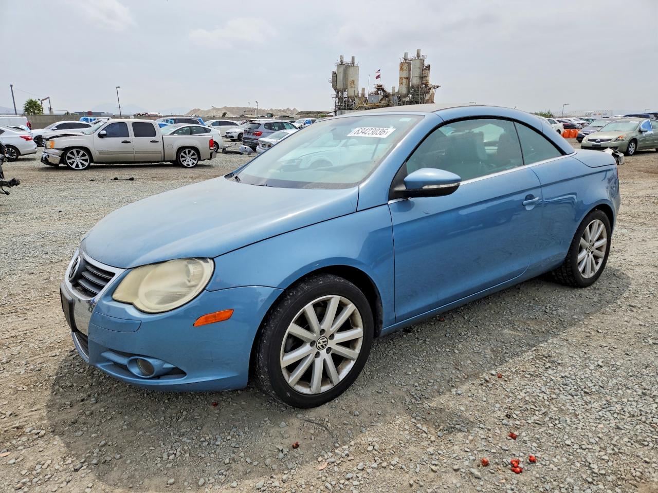 2009 Volkswagen Eos Turbo Blue vin: WVWBA71FX9V012321