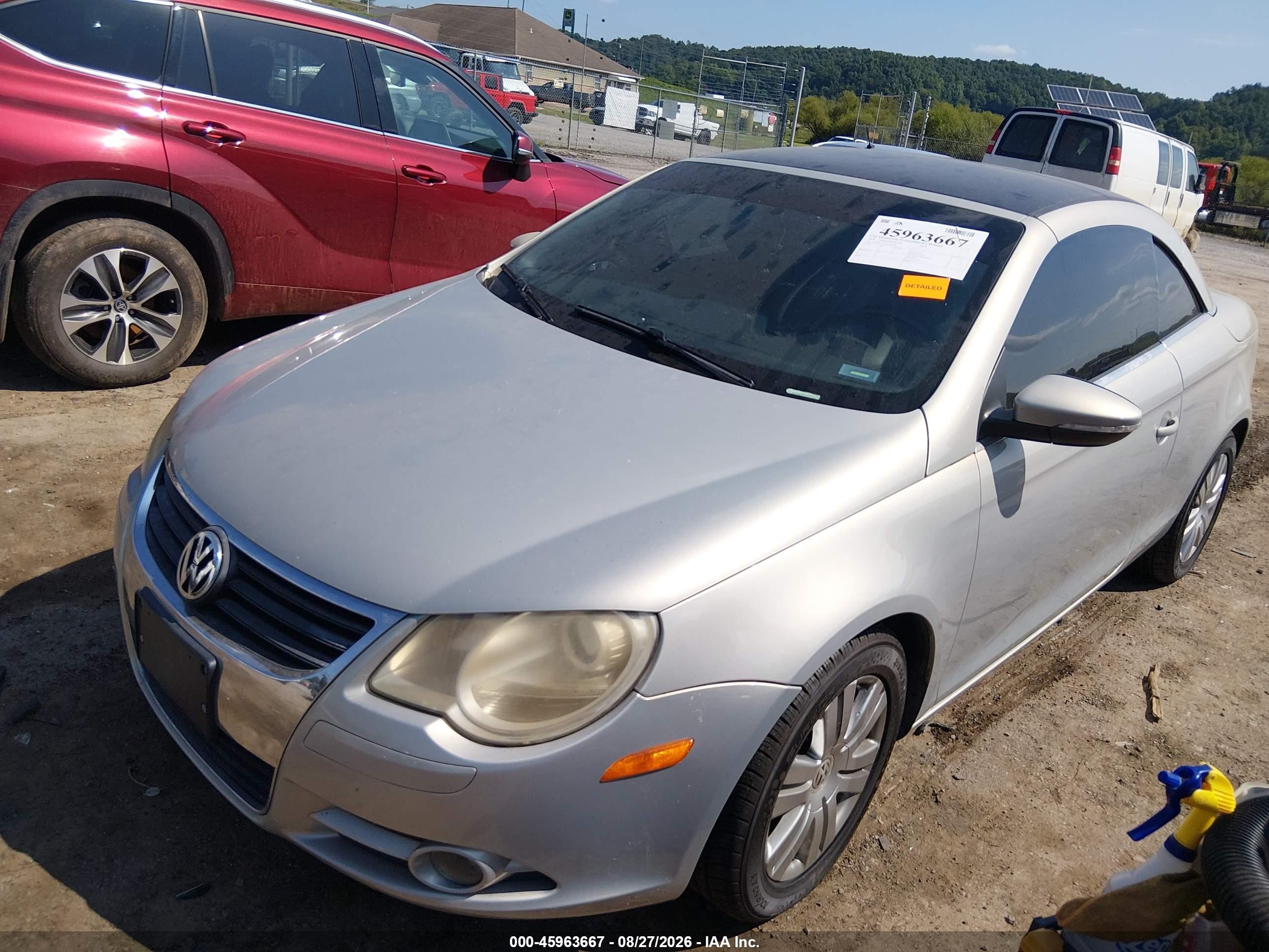 2009 Volkswagen Eos Turbo/komfort Silver vin: WVWBA71FX9V016305