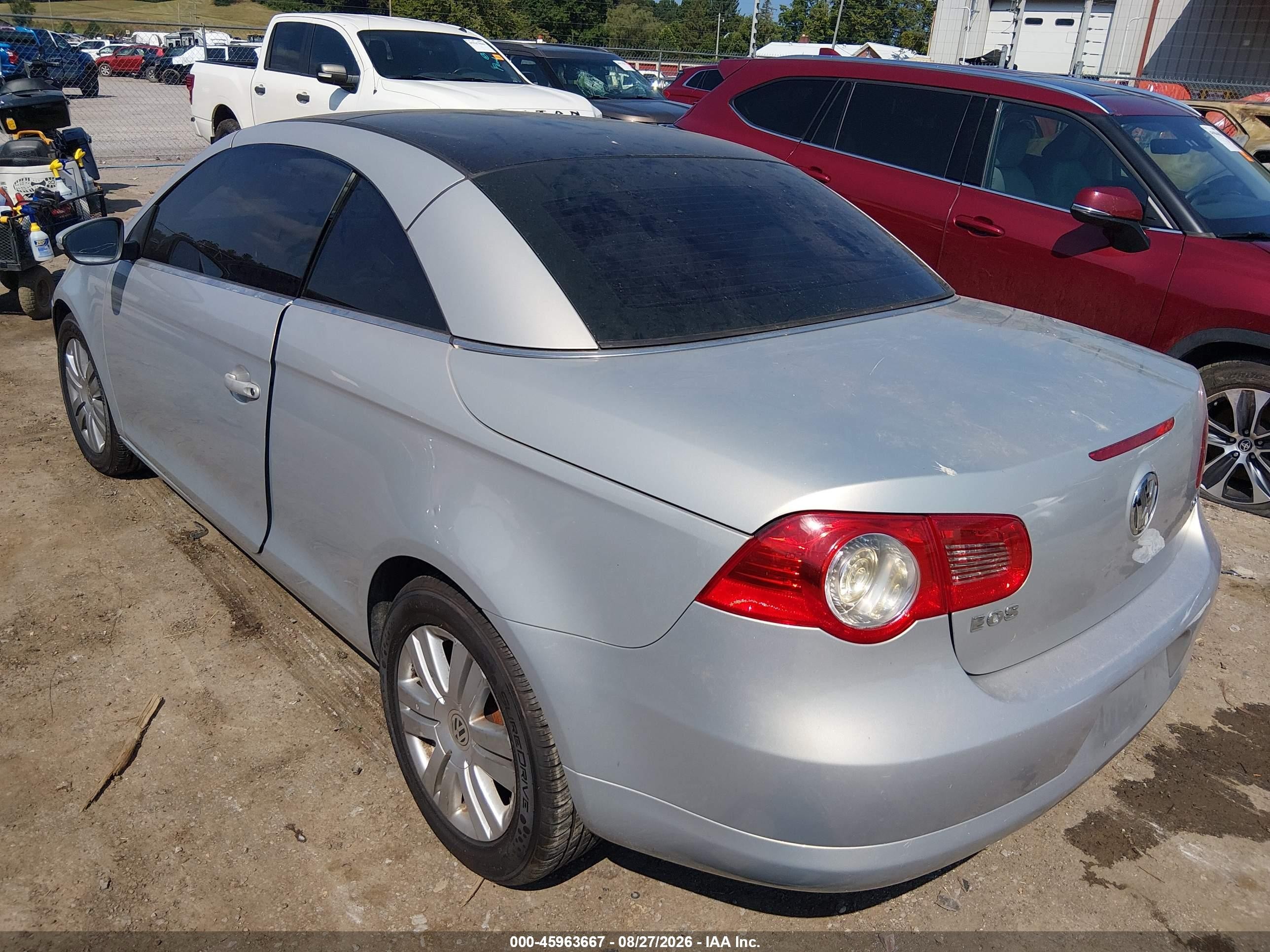 2009 Volkswagen Eos Turbo/komfort Silver vin: WVWBA71FX9V016305