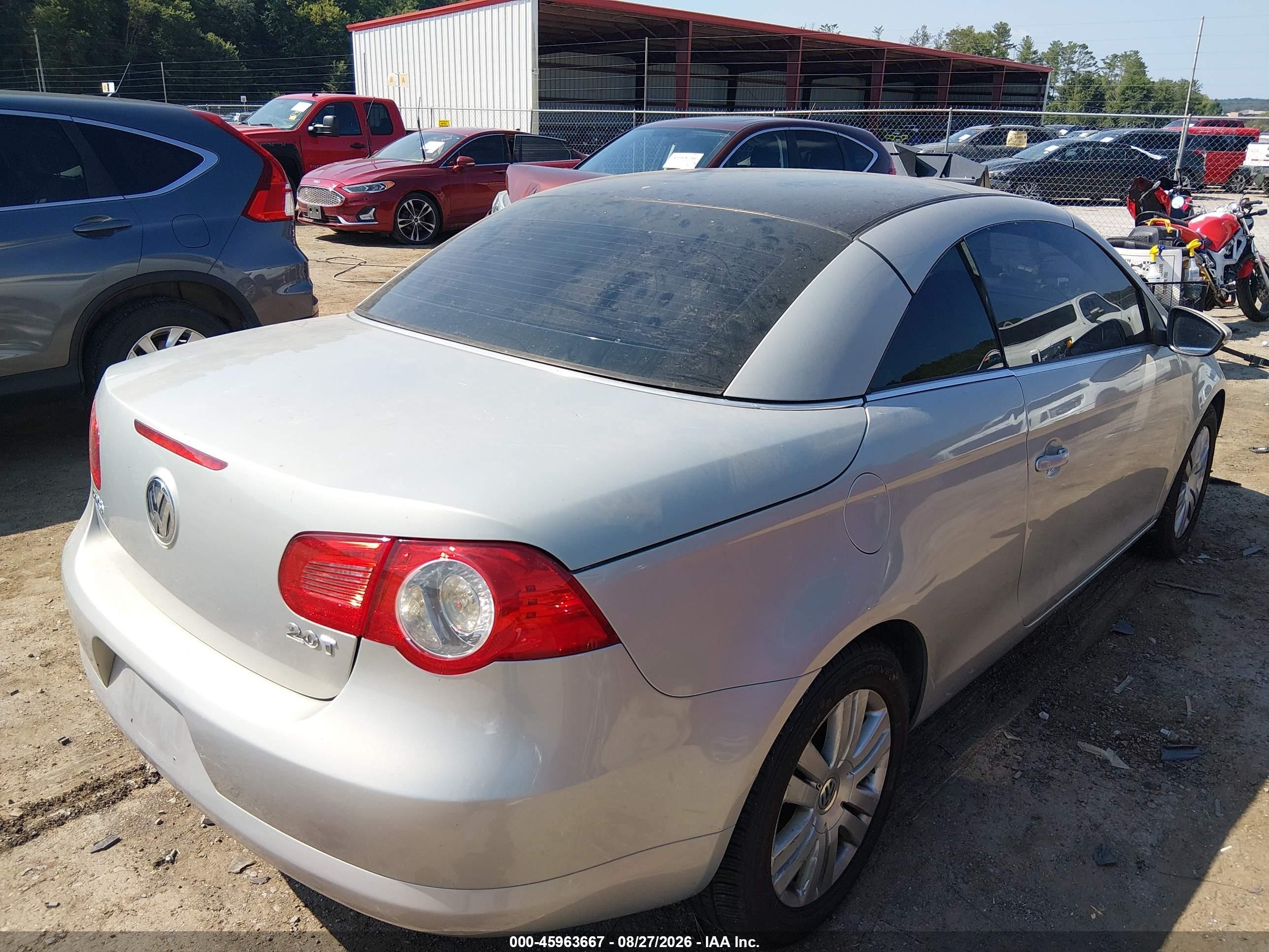 2009 Volkswagen Eos Turbo/komfort Silver vin: WVWBA71FX9V016305