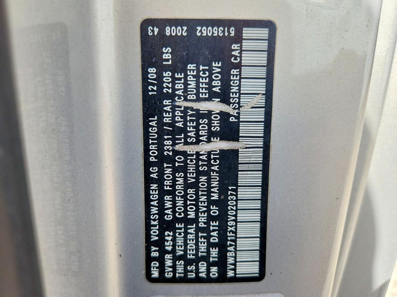 2009 Volkswagen Eos Turbo Silver vin: WVWBA71FX9V020371