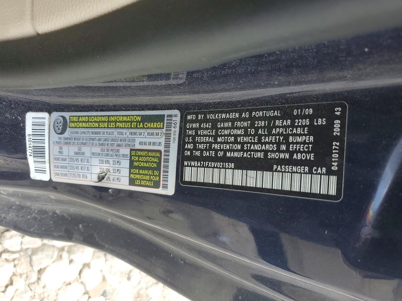 2009 Volkswagen Eos Turbo Black vin: WVWBA71FX9V021536