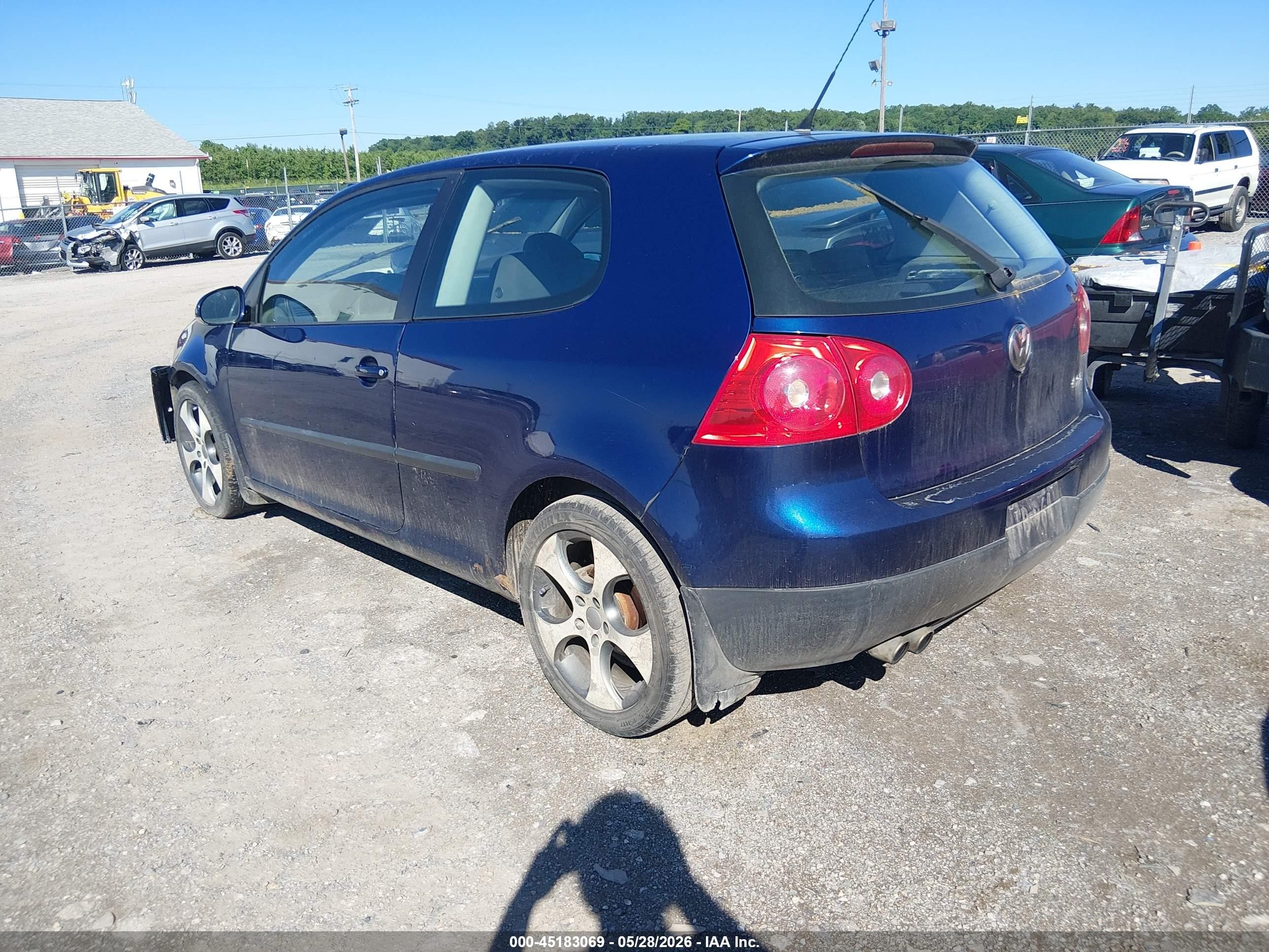 2008 Volkswagen Rabbit S Dark Blue vin: WVWBA71K08W009563