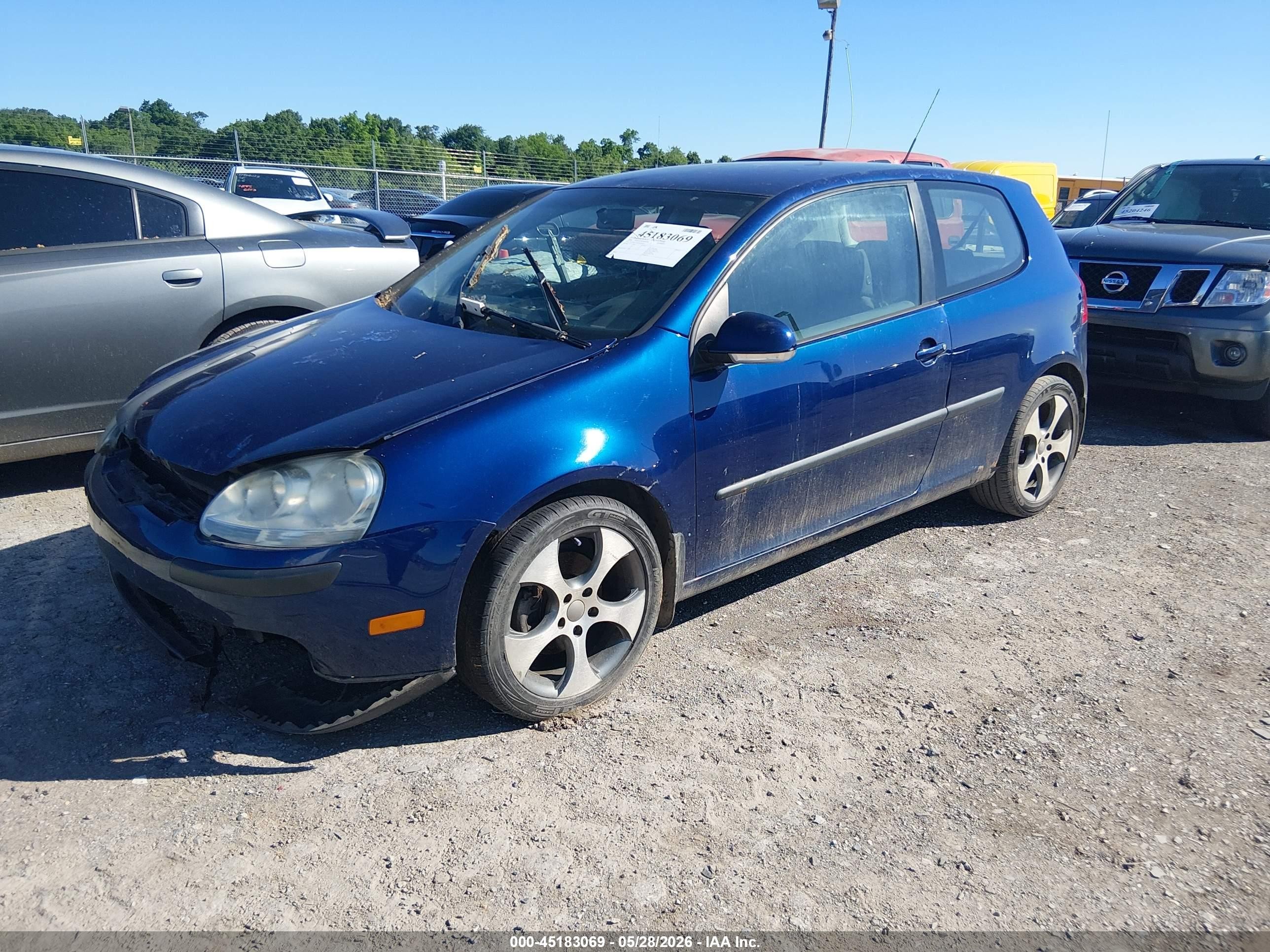 2008 Volkswagen Rabbit S Dark Blue vin: WVWBA71K08W009563