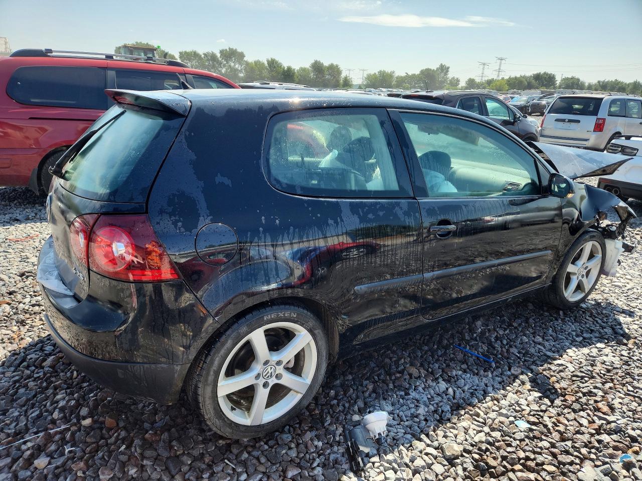 2008 Volkswagen Rabbit Black vin: WVWBA71K18W326848