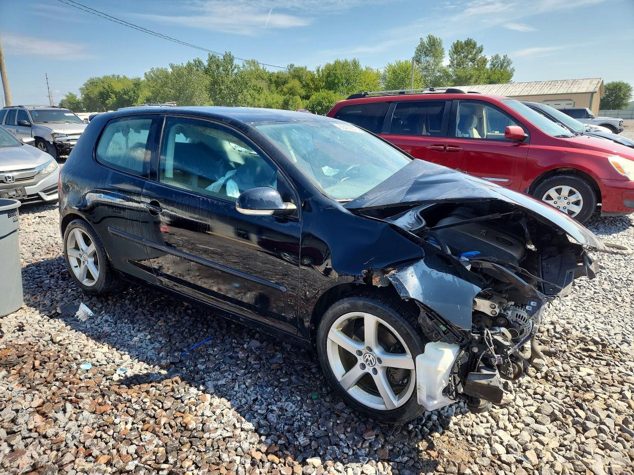 2008 Volkswagen Rabbit Black vin: WVWBA71K18W326848