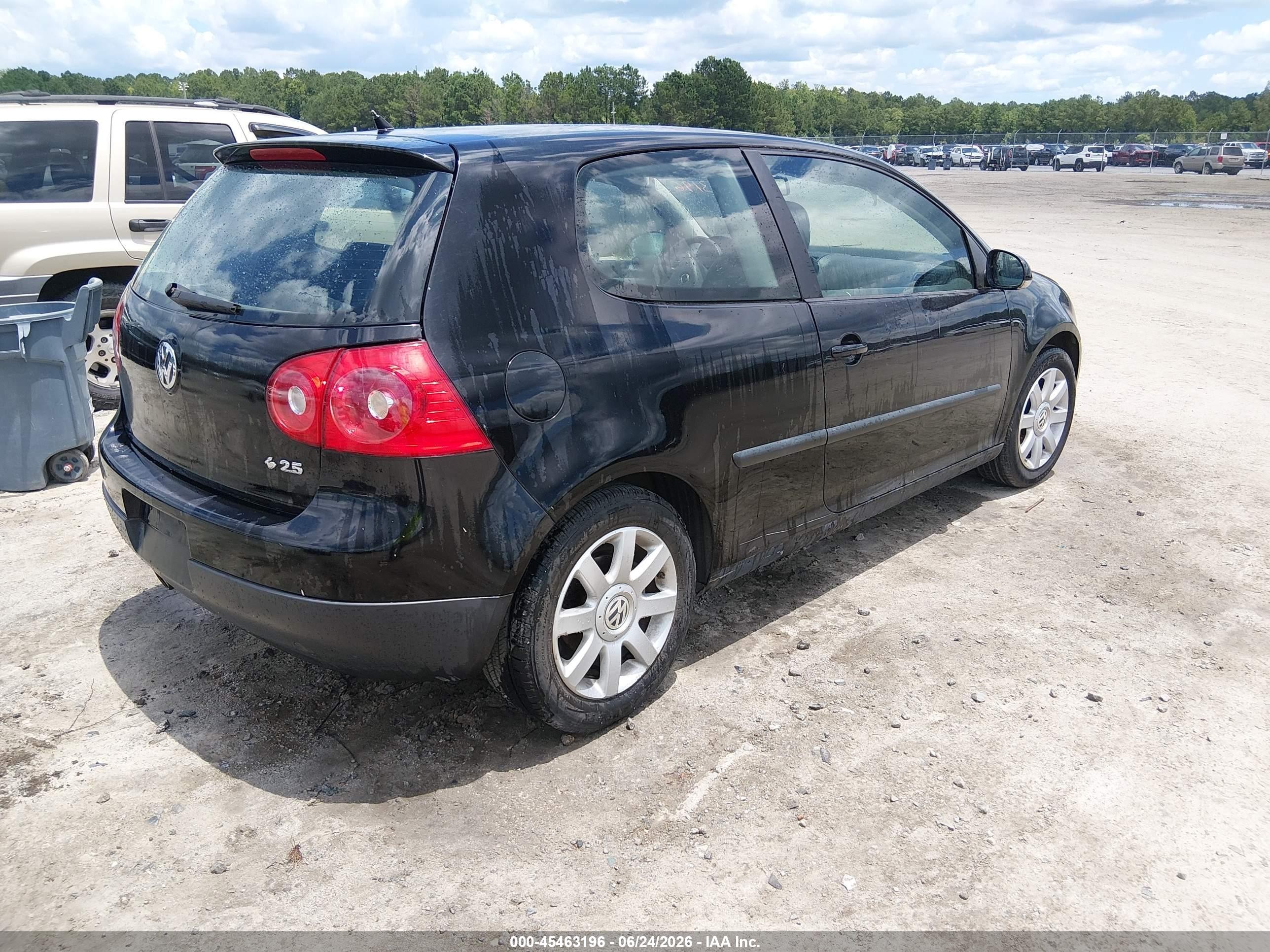 2008 Volkswagen Rabbit S Черный vin: WVWBA71K98W102078