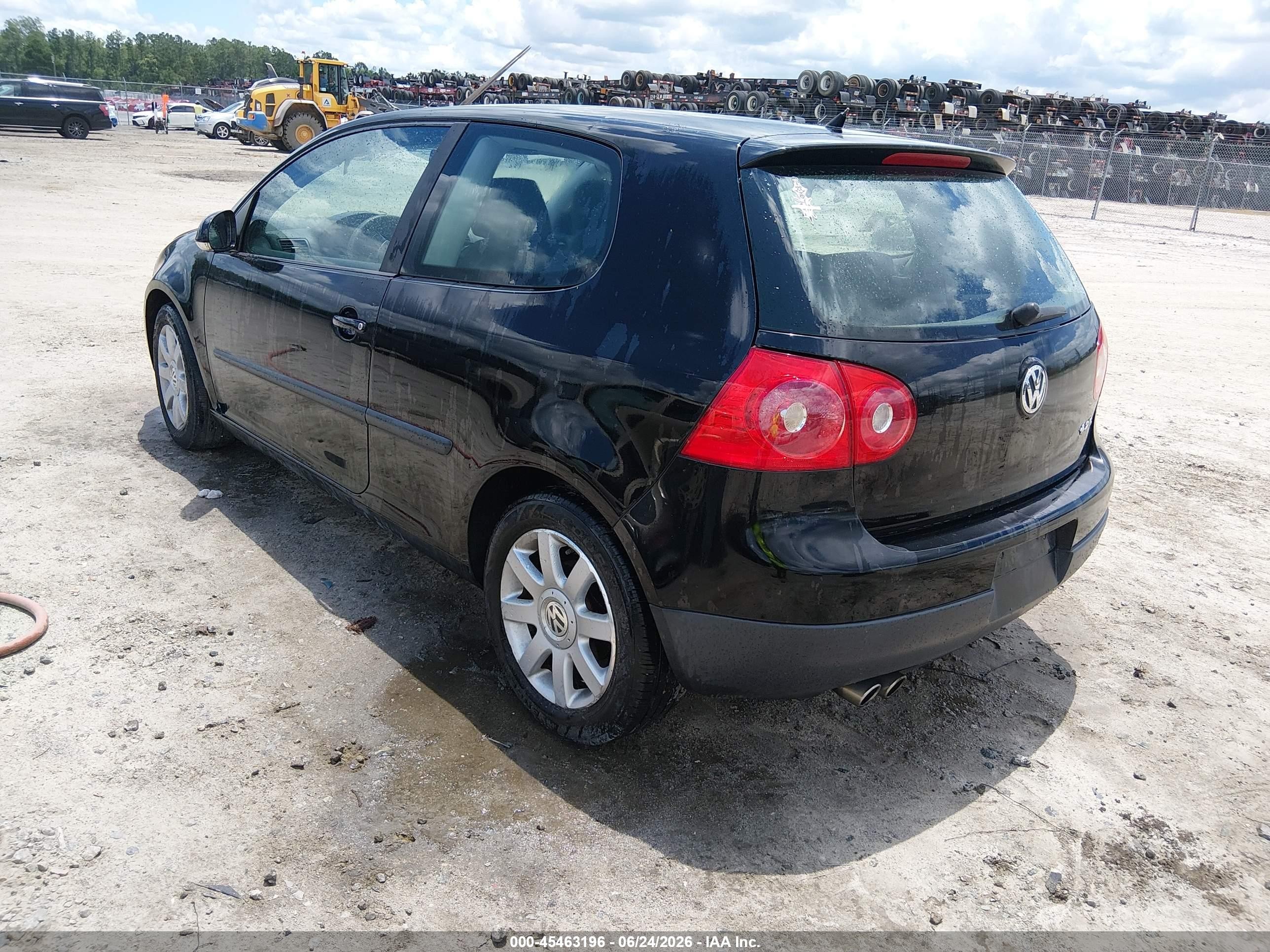 2008 Volkswagen Rabbit S Черный vin: WVWBA71K98W102078