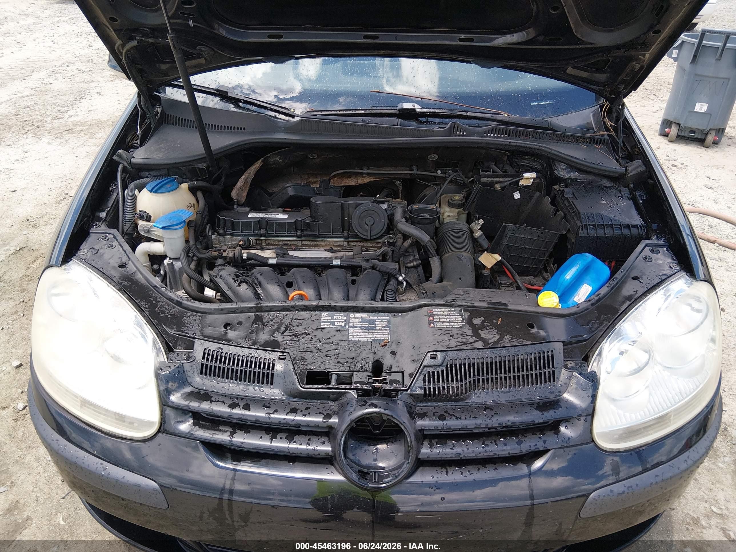 2008 Volkswagen Rabbit S Черный vin: WVWBA71K98W102078