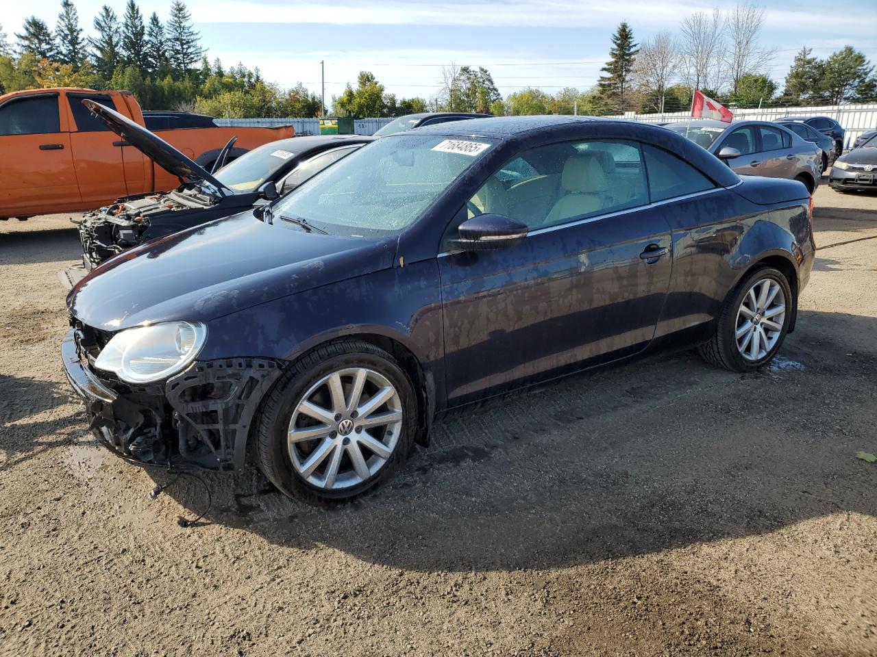 2011 Volkswagen Eos Komfort Blue vin: WVWBA7AH3BV002138