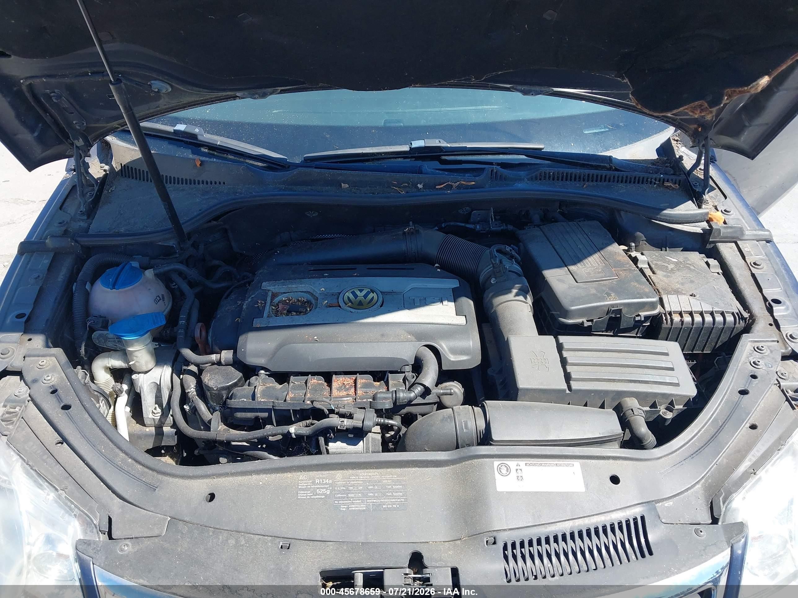 2010 Volkswagen Eos Komfort Blue vin: WVWBA7AH4AV018704