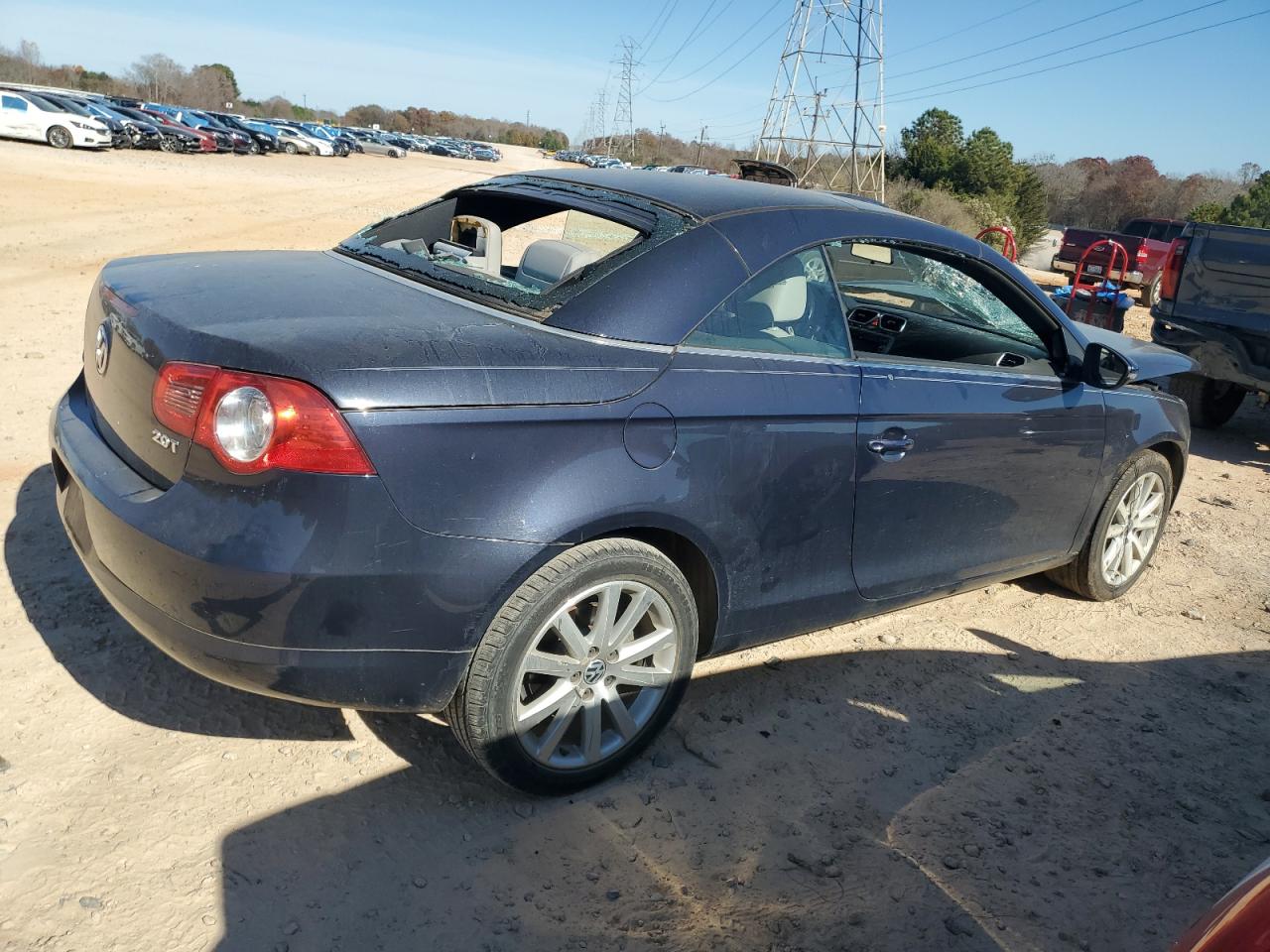 2010 Volkswagen Eos Turbo Black vin: WVWBA7AH8AV012632