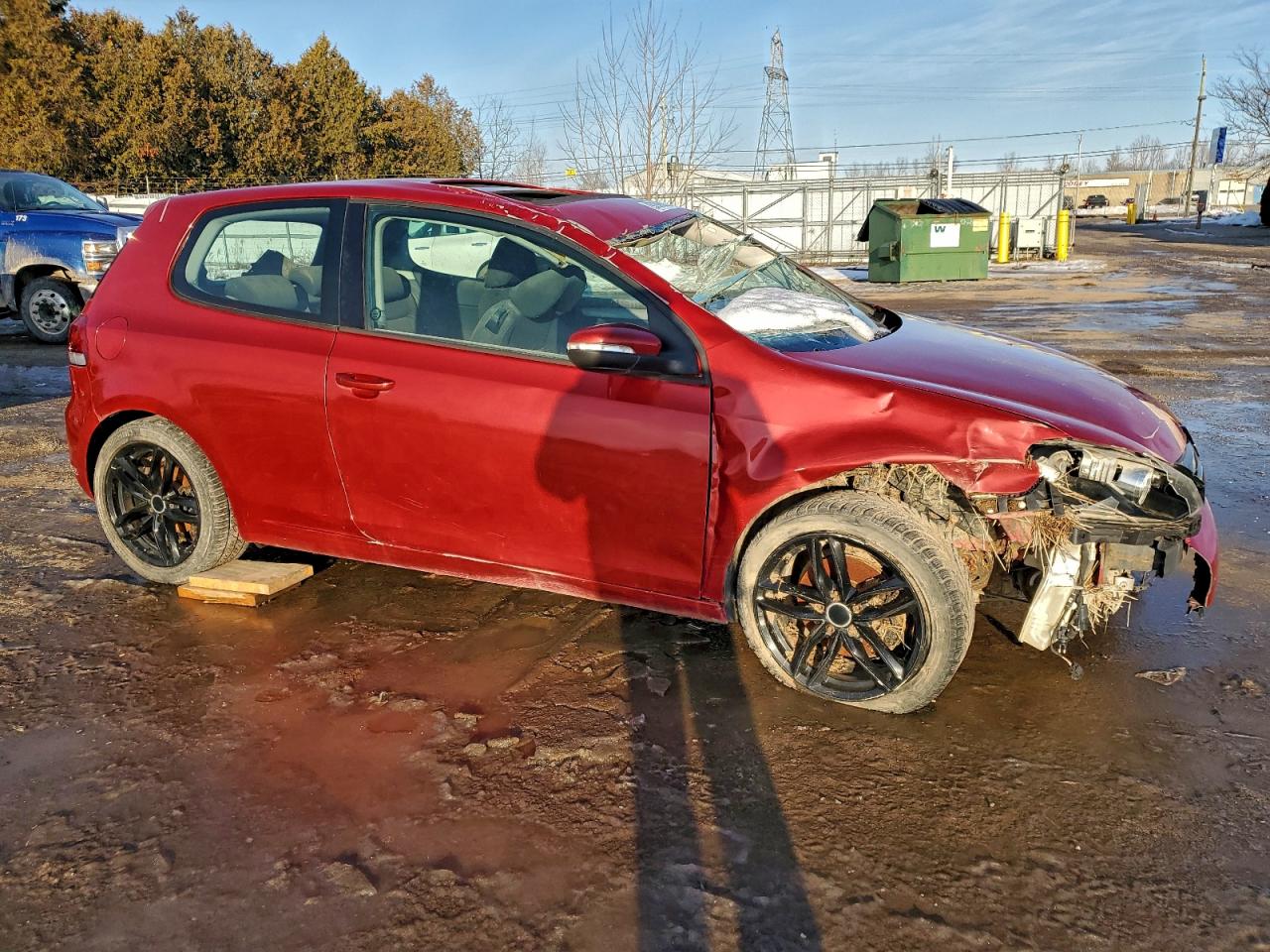 2010 Volkswagen Golf Red vin: WVWBA7AJ5AW159391