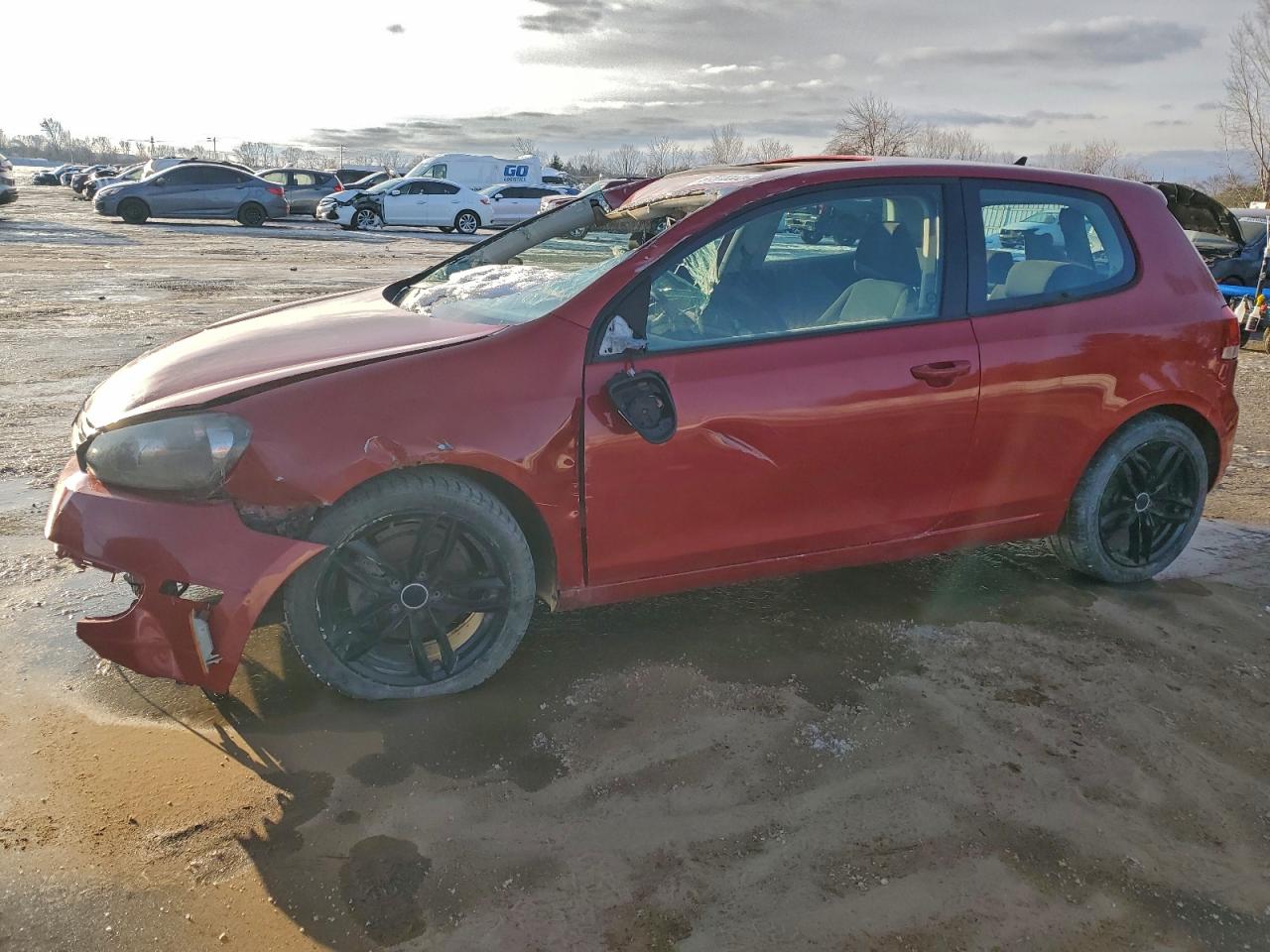 2010 Volkswagen Golf Red vin: WVWBA7AJ5AW159391