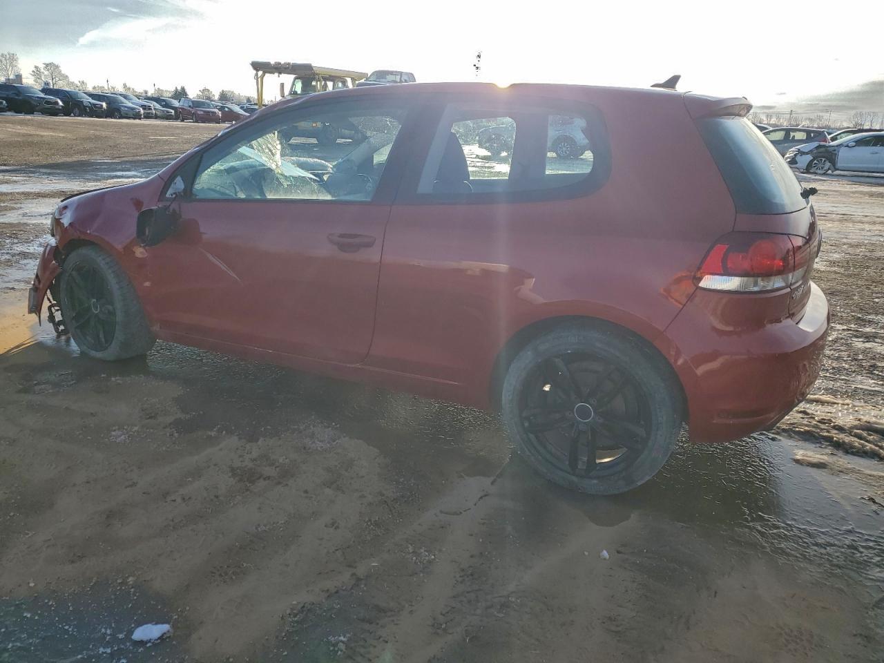 2010 Volkswagen Golf Red vin: WVWBA7AJ5AW159391