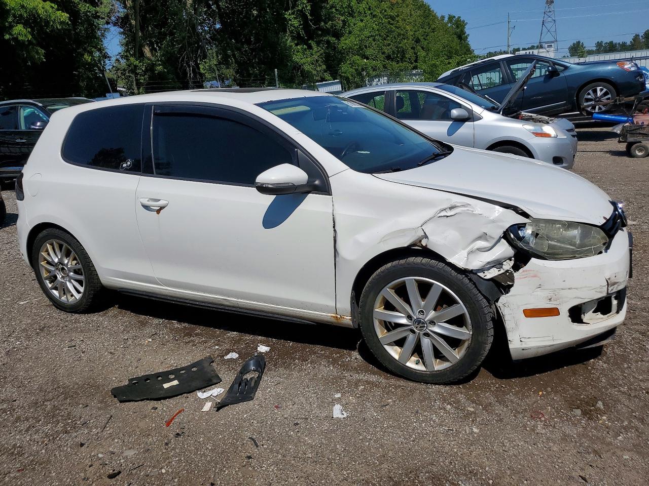2011 Volkswagen Golf White vin: WVWBA7AJ6BW104322