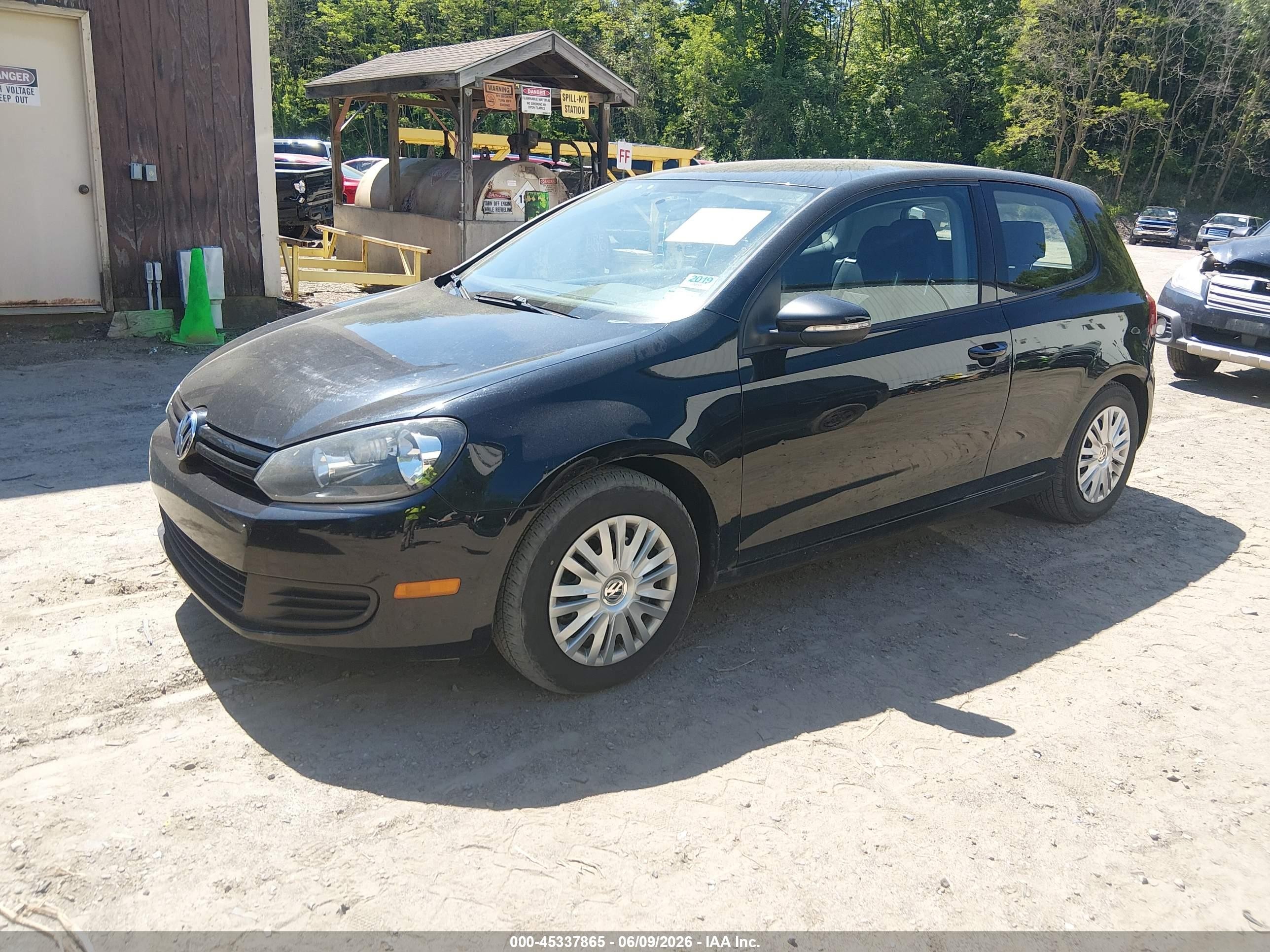 2013 Volkswagen Golf 2.5l 2-door Black vin: WVWBA7AJ9DW023687