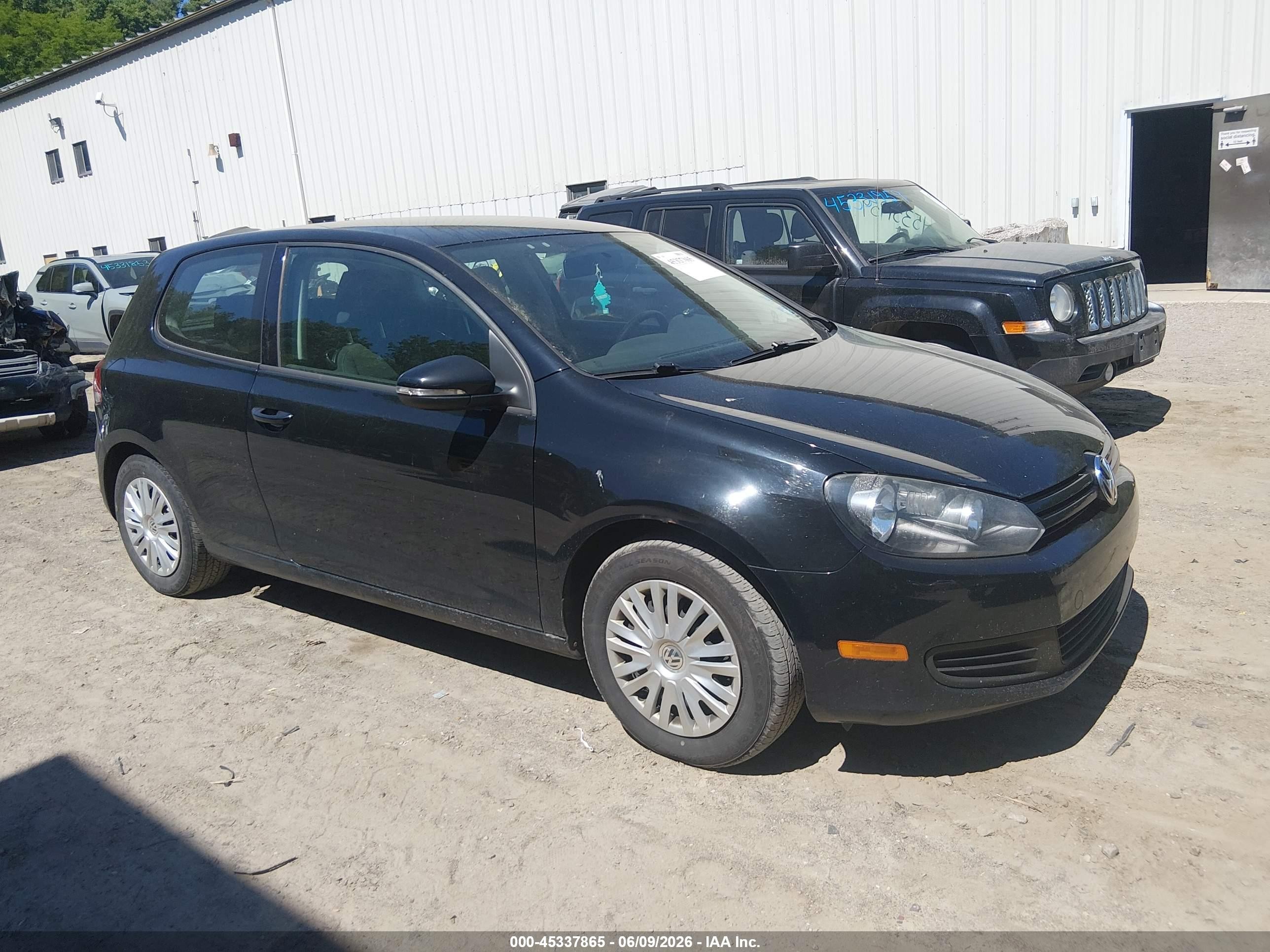 2013 Volkswagen Golf 2.5l 2-door Black vin: WVWBA7AJ9DW023687