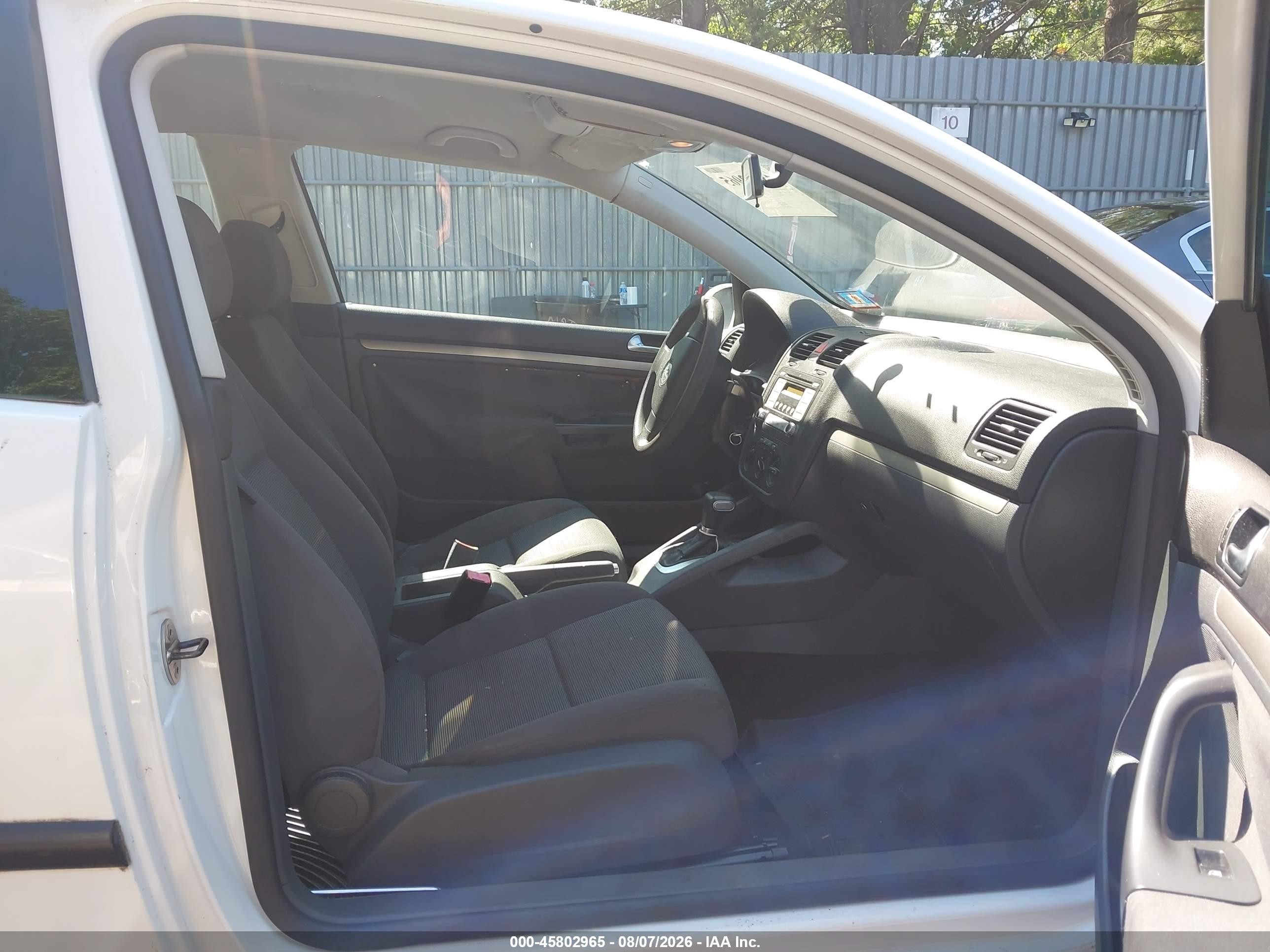 2008 Volkswagen Rabbit S White vin: WVWBB71K58W304445