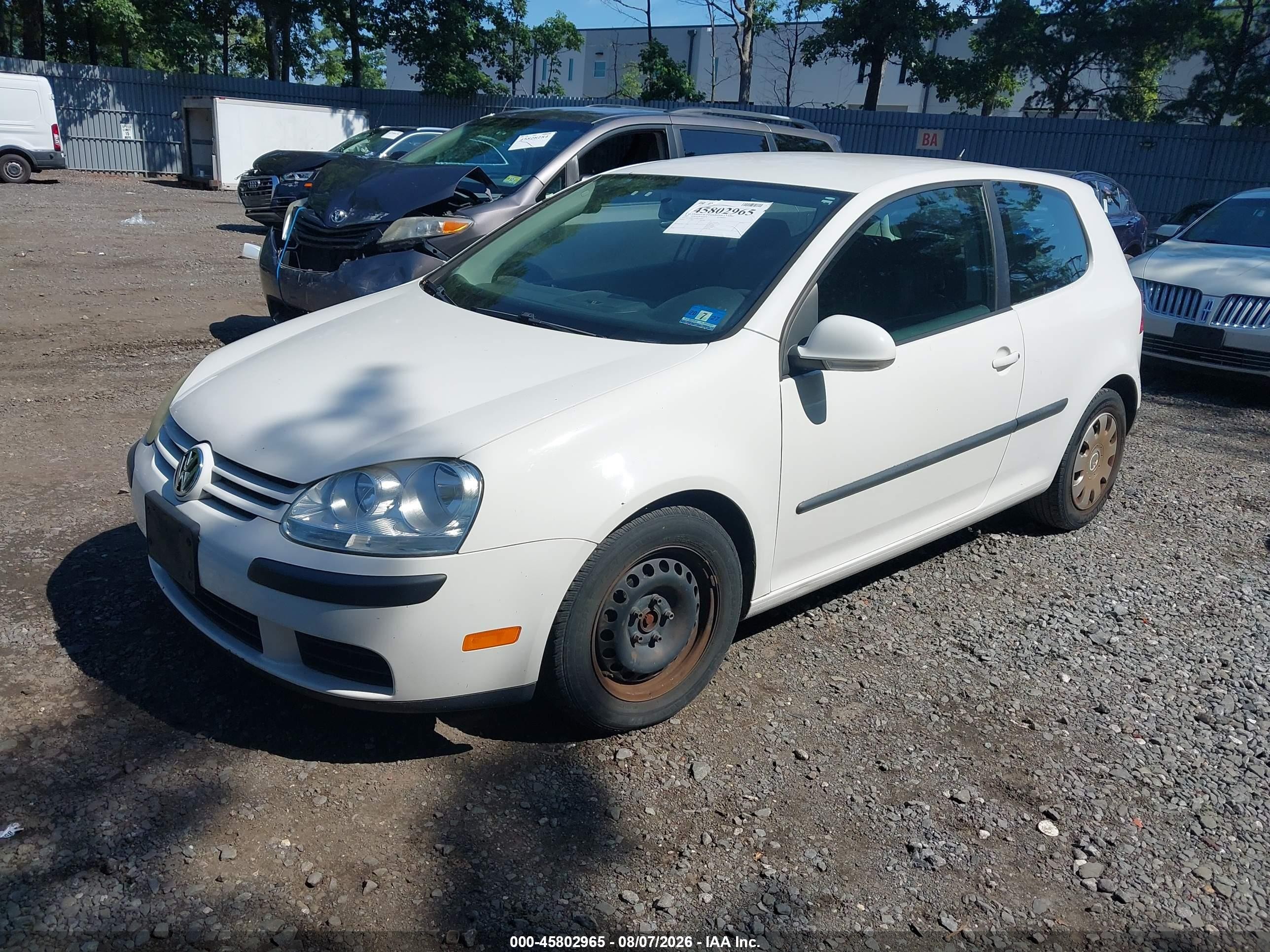 2008 Volkswagen Rabbit S White vin: WVWBB71K58W304445
