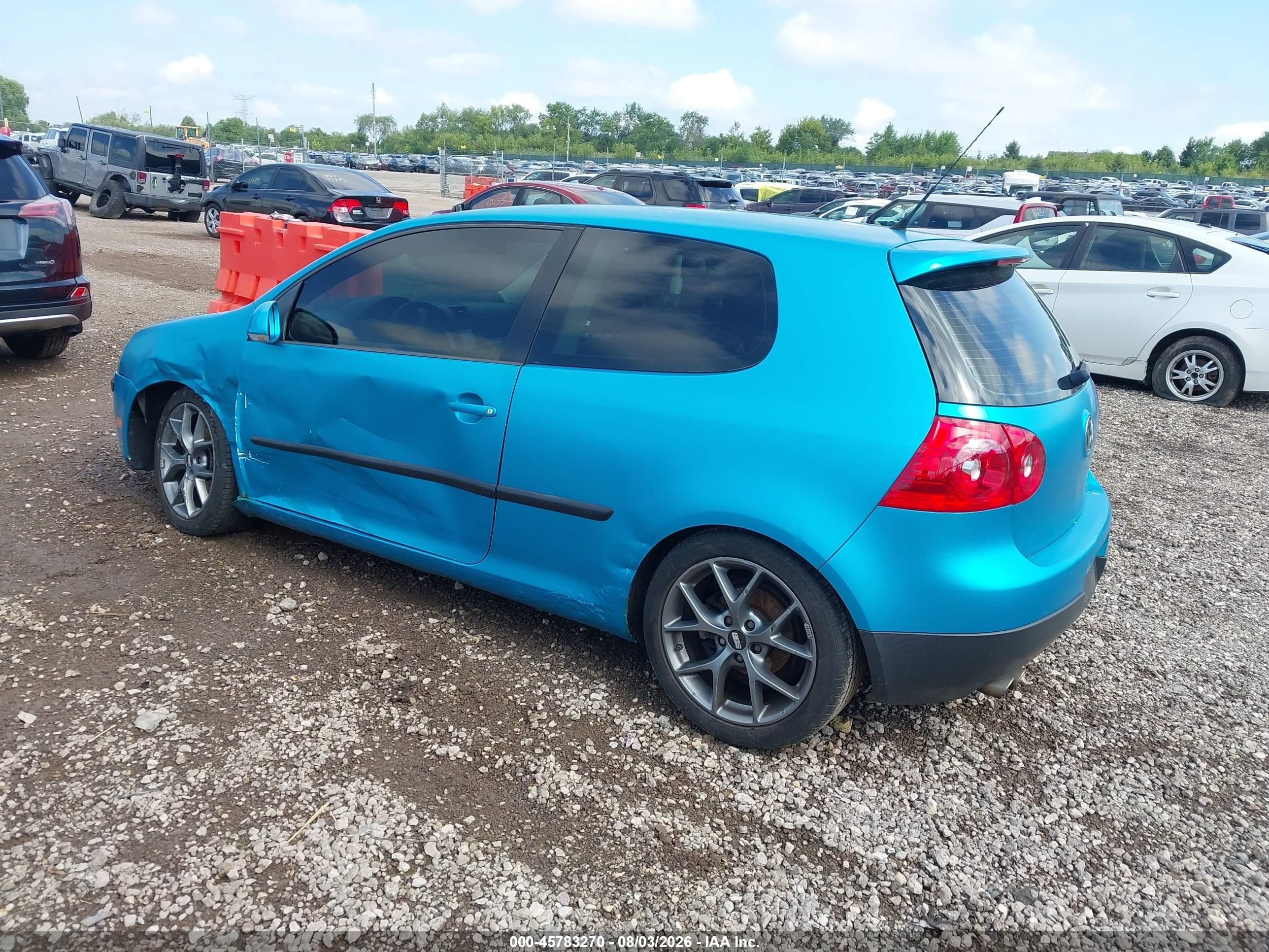 2009 Volkswagen Rabbit S Blue vin: WVWBB71K59W076111