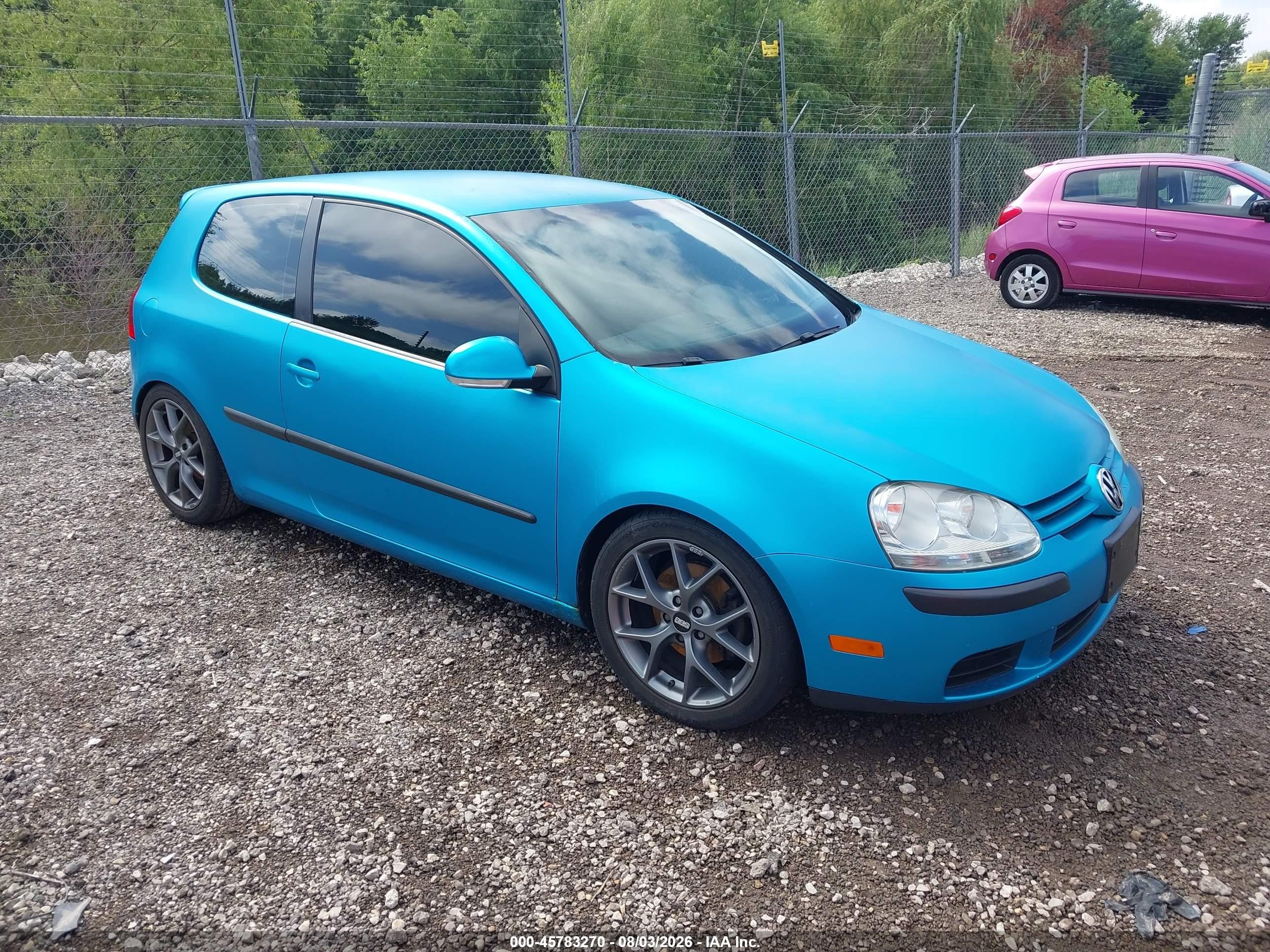 2009 Volkswagen Rabbit S Blue vin: WVWBB71K59W076111