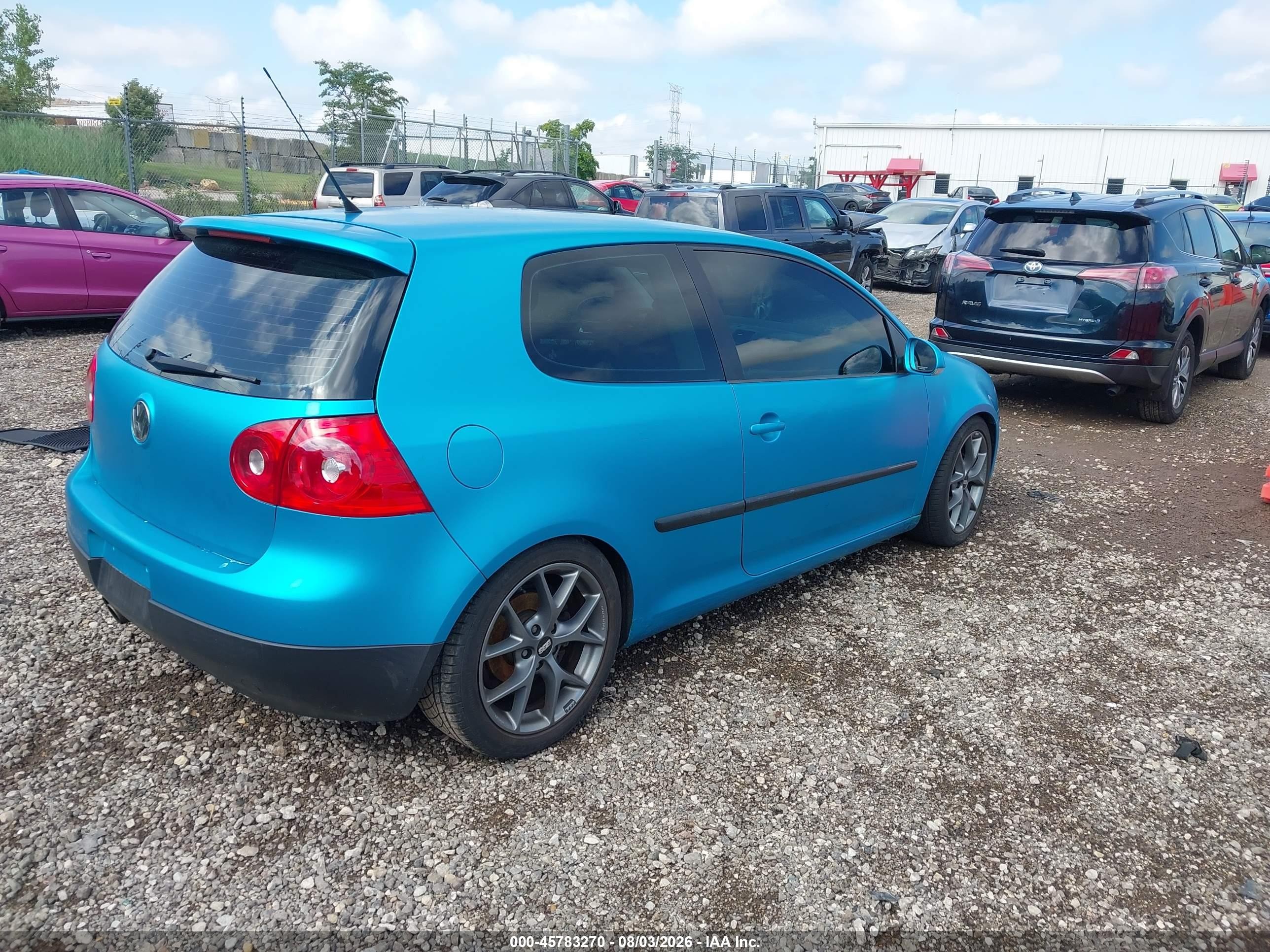 2009 Volkswagen Rabbit S Blue vin: WVWBB71K59W076111