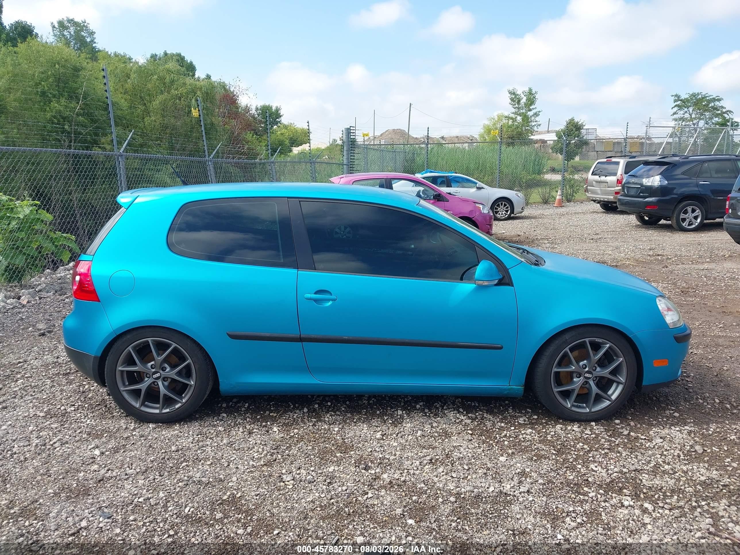 2009 Volkswagen Rabbit S Blue vin: WVWBB71K59W076111