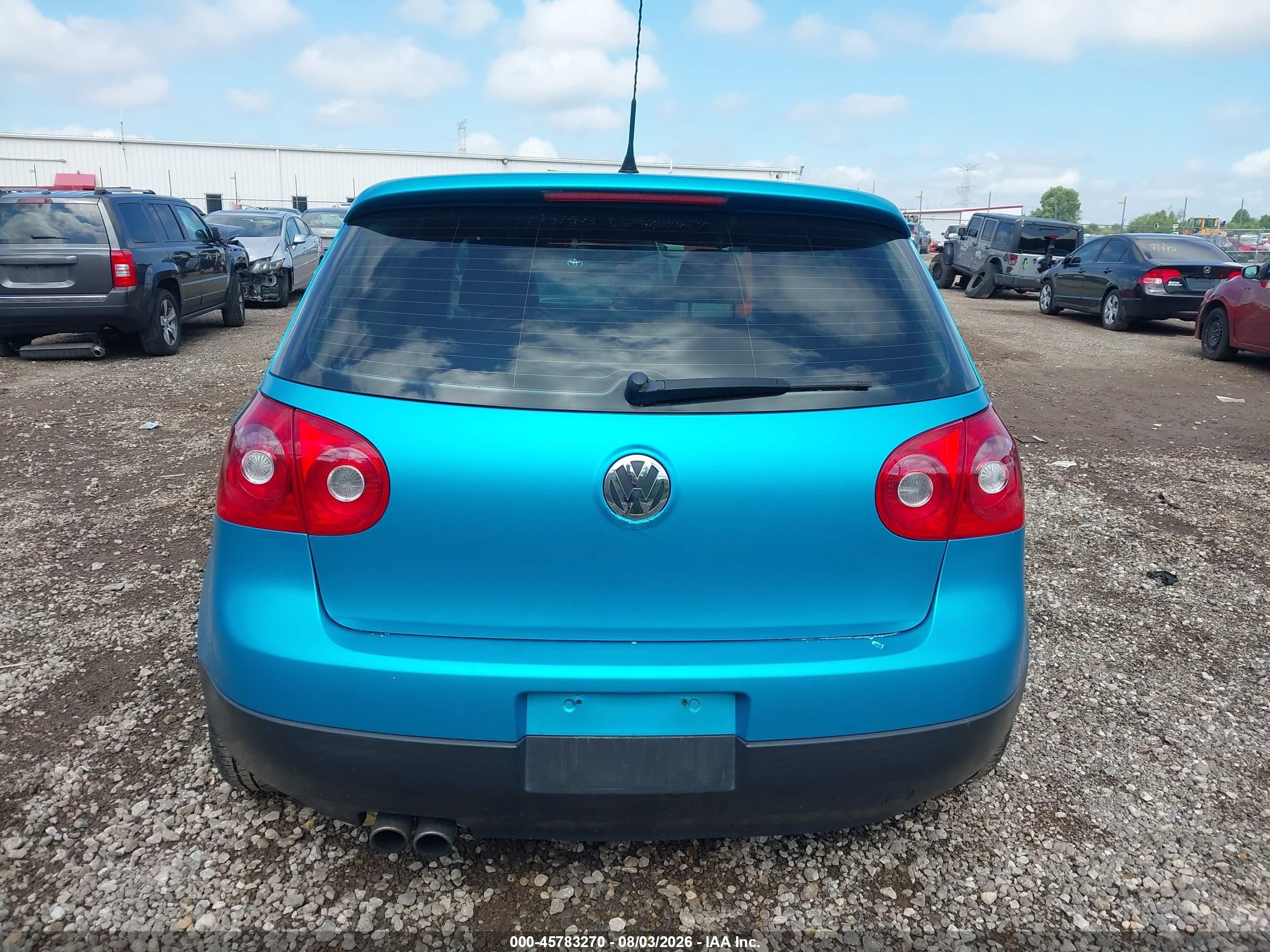 2009 Volkswagen Rabbit S Blue vin: WVWBB71K59W076111