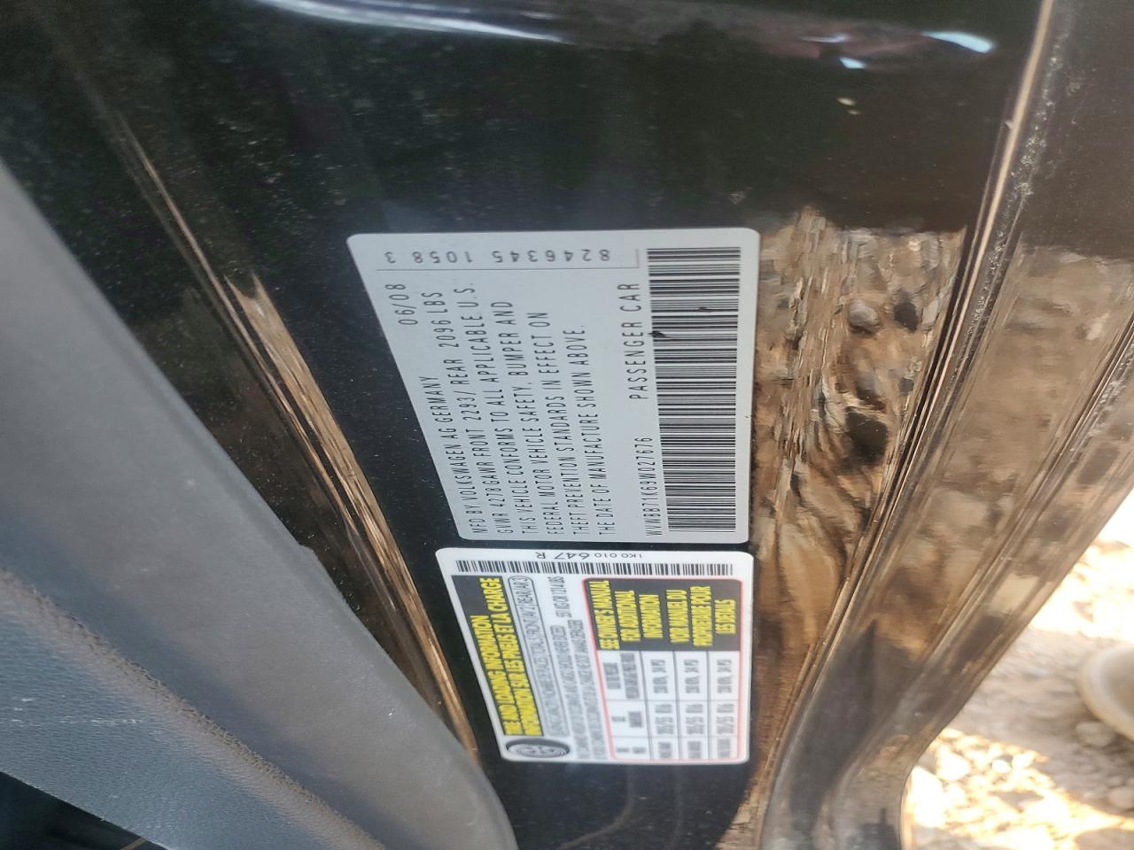 2009 Volkswagen Rabbit Black vin: WVWBB71K69W027676