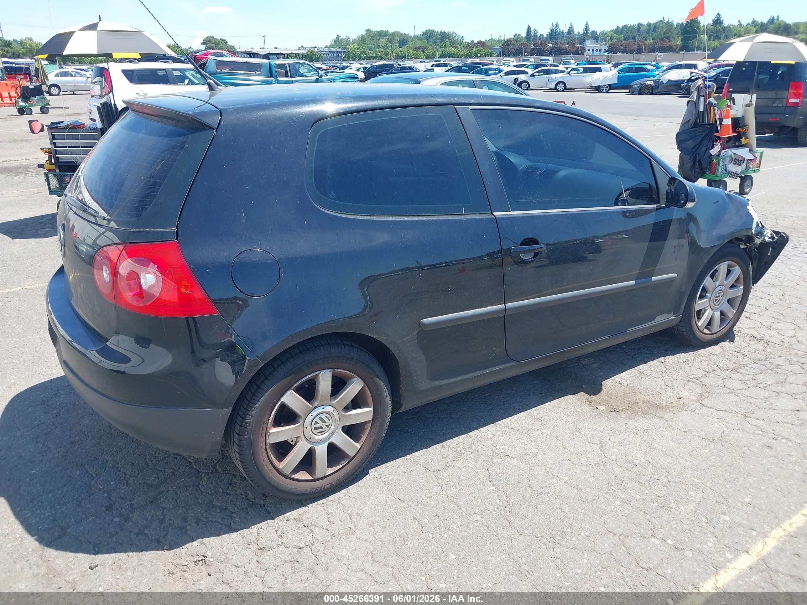 2009 Volkswagen Rabbit S Black vin: WVWBB71K99W136486