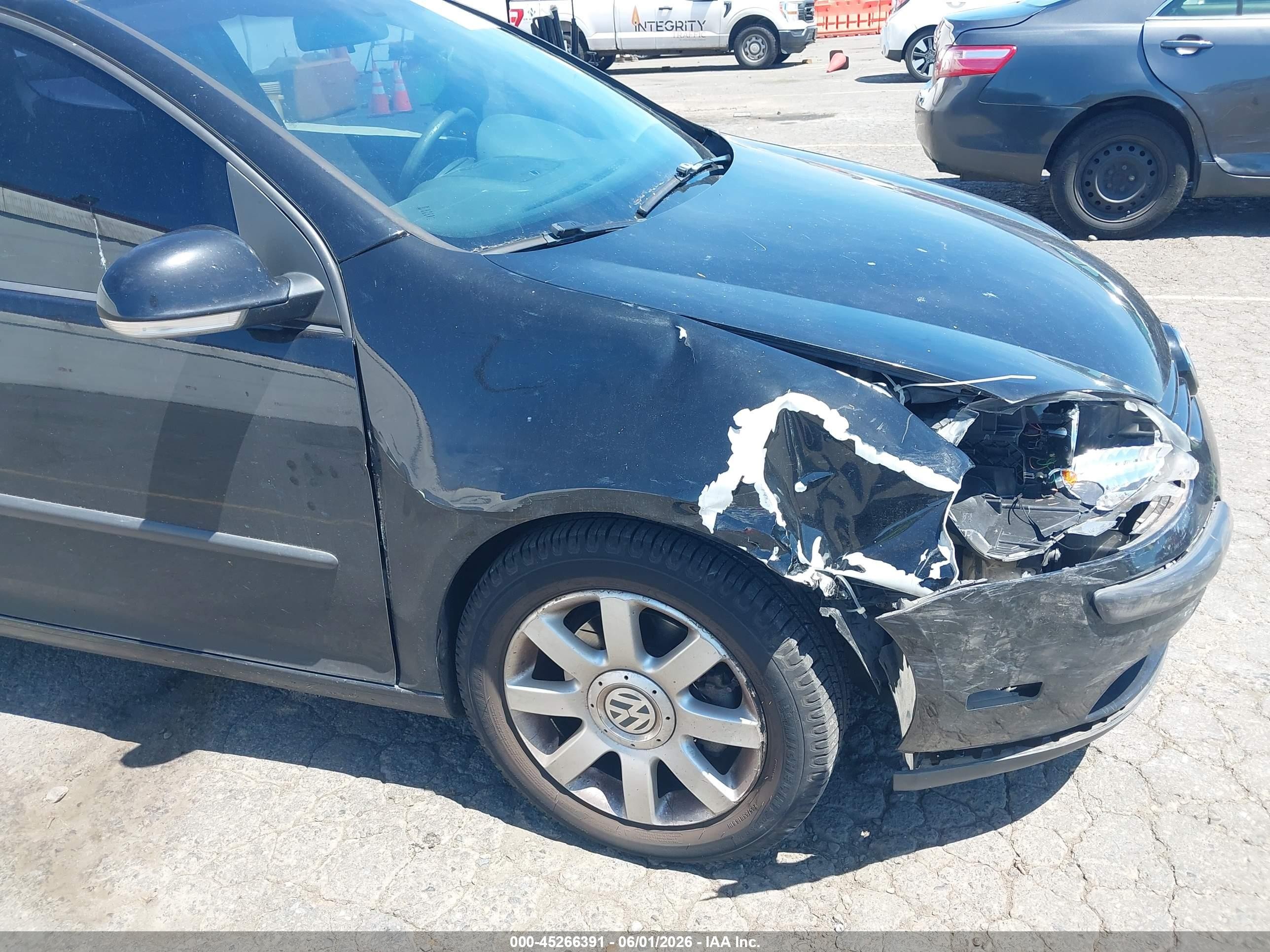 2009 Volkswagen Rabbit S Black vin: WVWBB71K99W136486