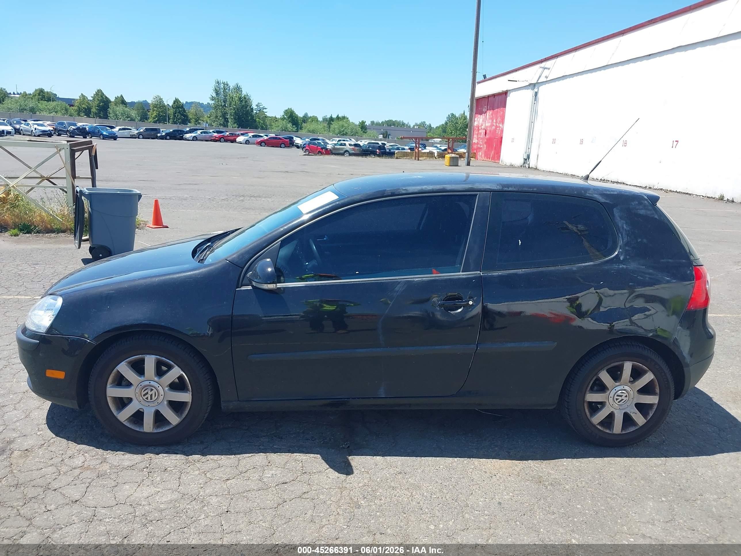 2009 Volkswagen Rabbit S Black vin: WVWBB71K99W136486