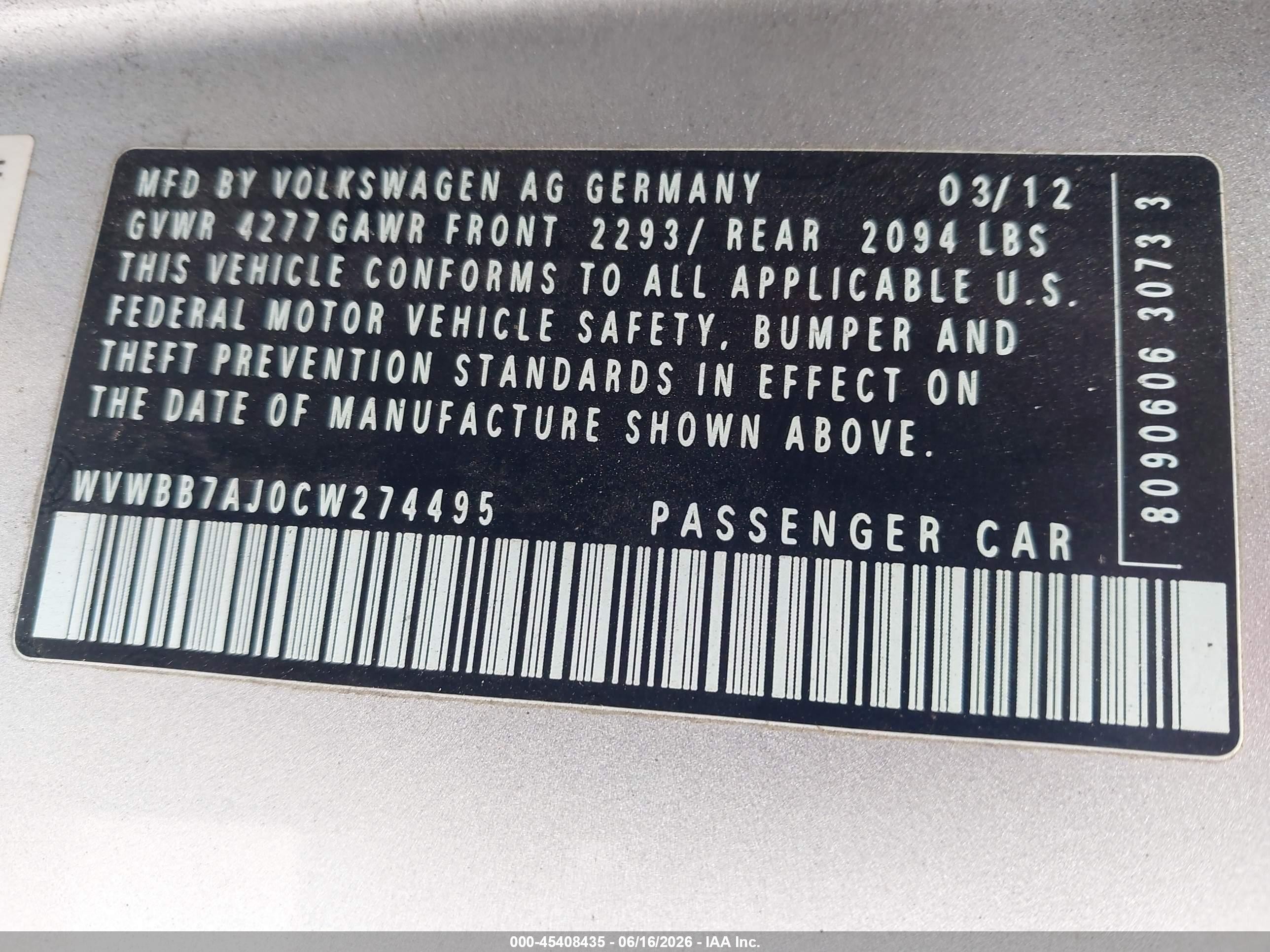 2012 Volkswagen Golf 2.5l 2-door Silver vin: WVWBB7AJ0CW274495