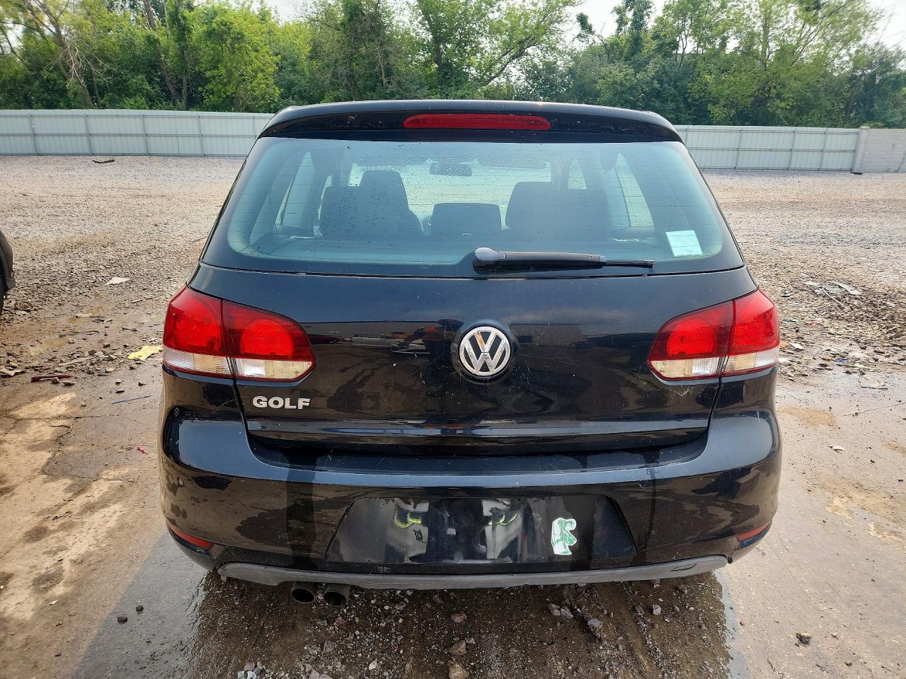 2012 Volkswagen Golf Black vin: WVWBB7AJ0CW307334