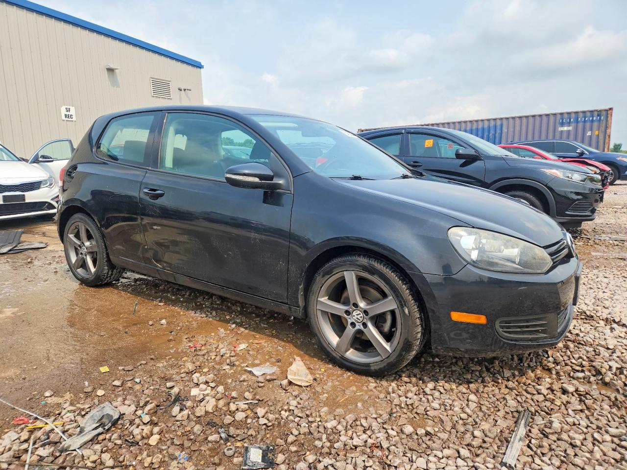 2012 Volkswagen Golf Black vin: WVWBB7AJ0CW307334