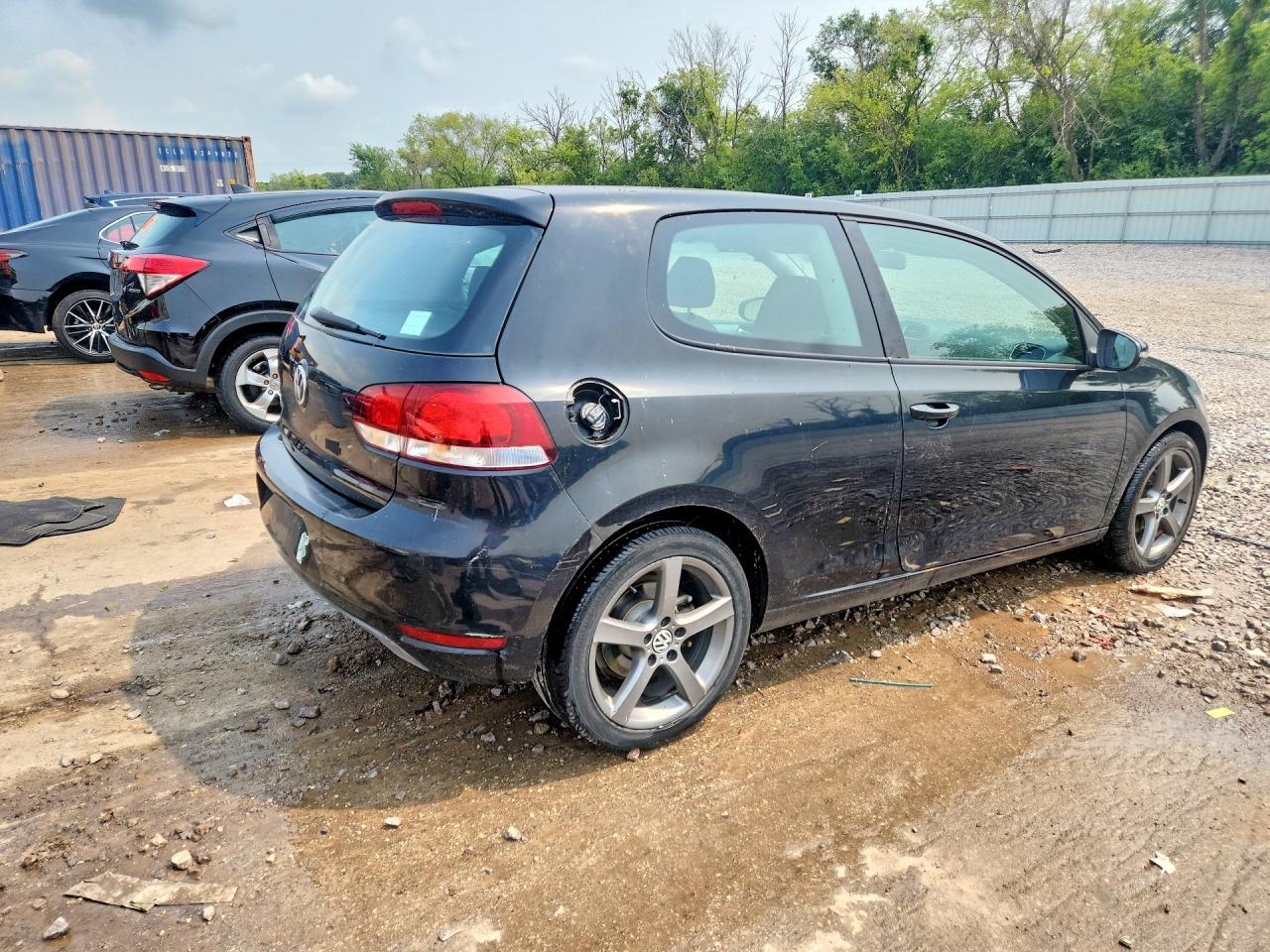2012 Volkswagen Golf Black vin: WVWBB7AJ0CW307334