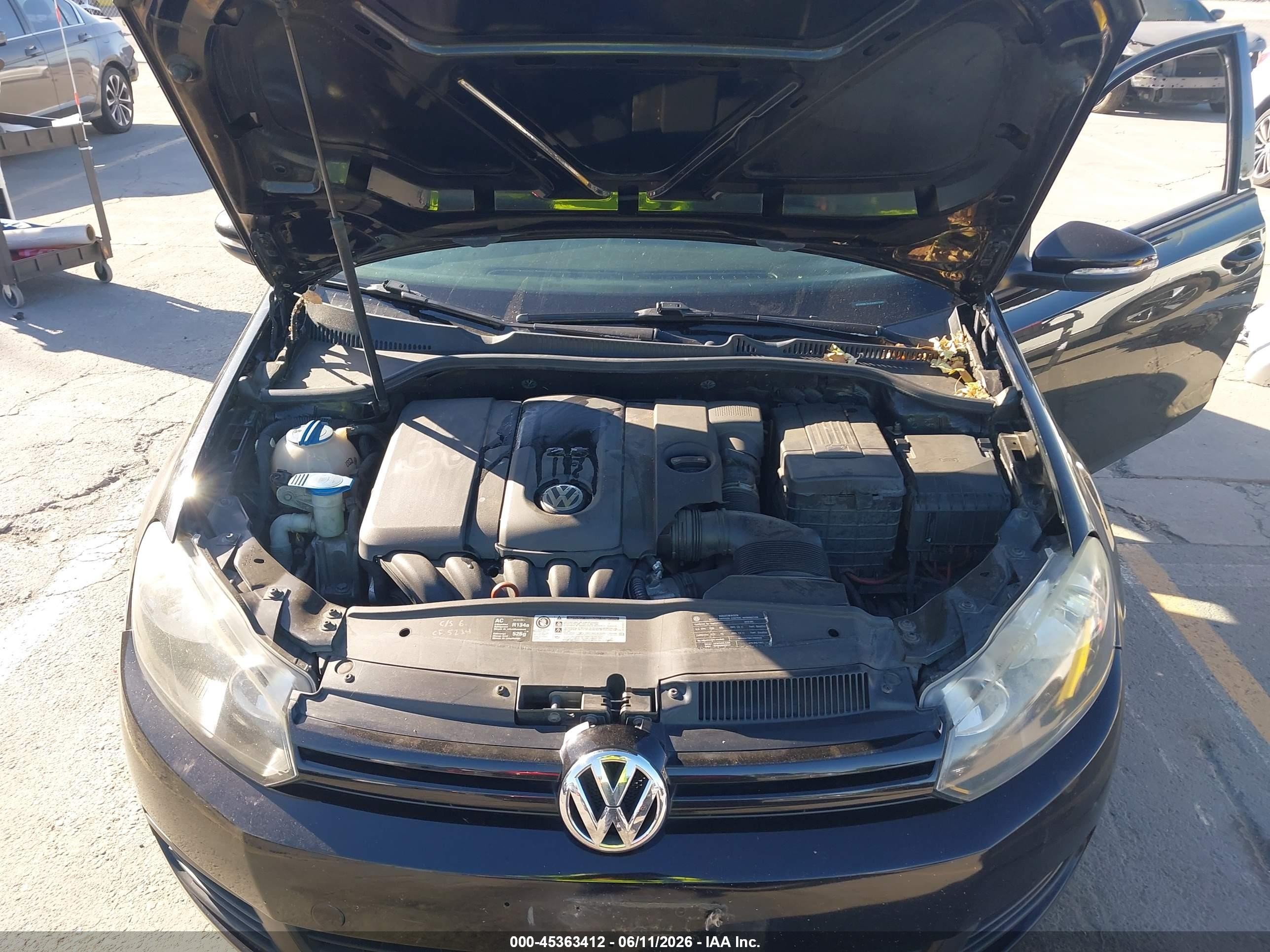 2010 Volkswagen Golf 2-door Black vin: WVWBB7AJ2AW310801