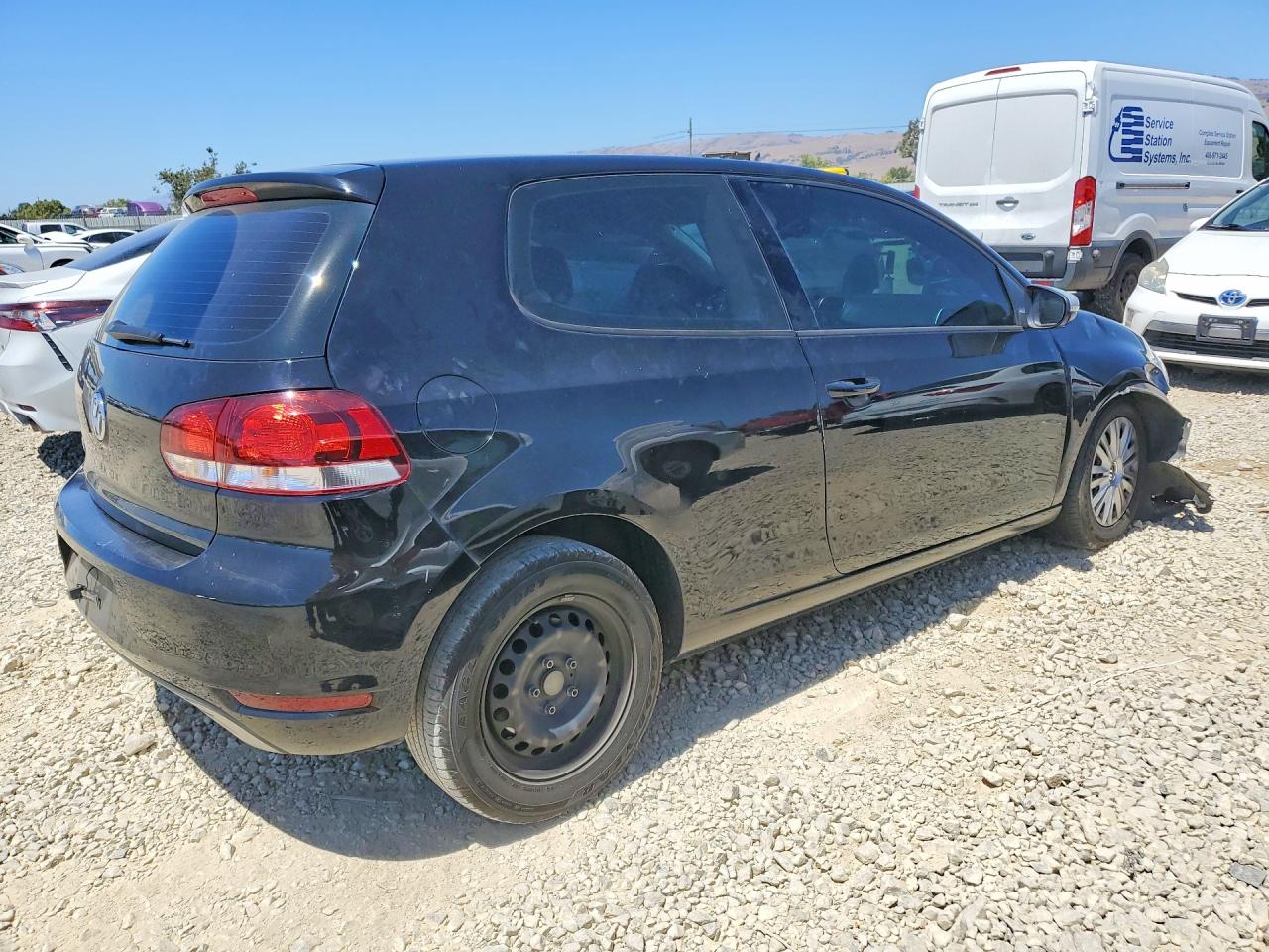 2013 Volkswagen Golf Black vin: WVWBB7AJ7DW129326