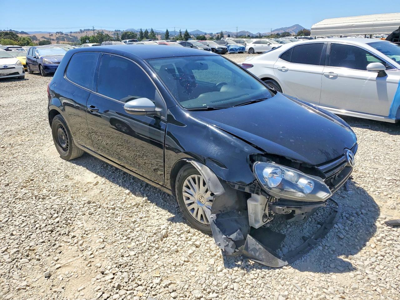 2013 Volkswagen Golf Black vin: WVWBB7AJ7DW129326