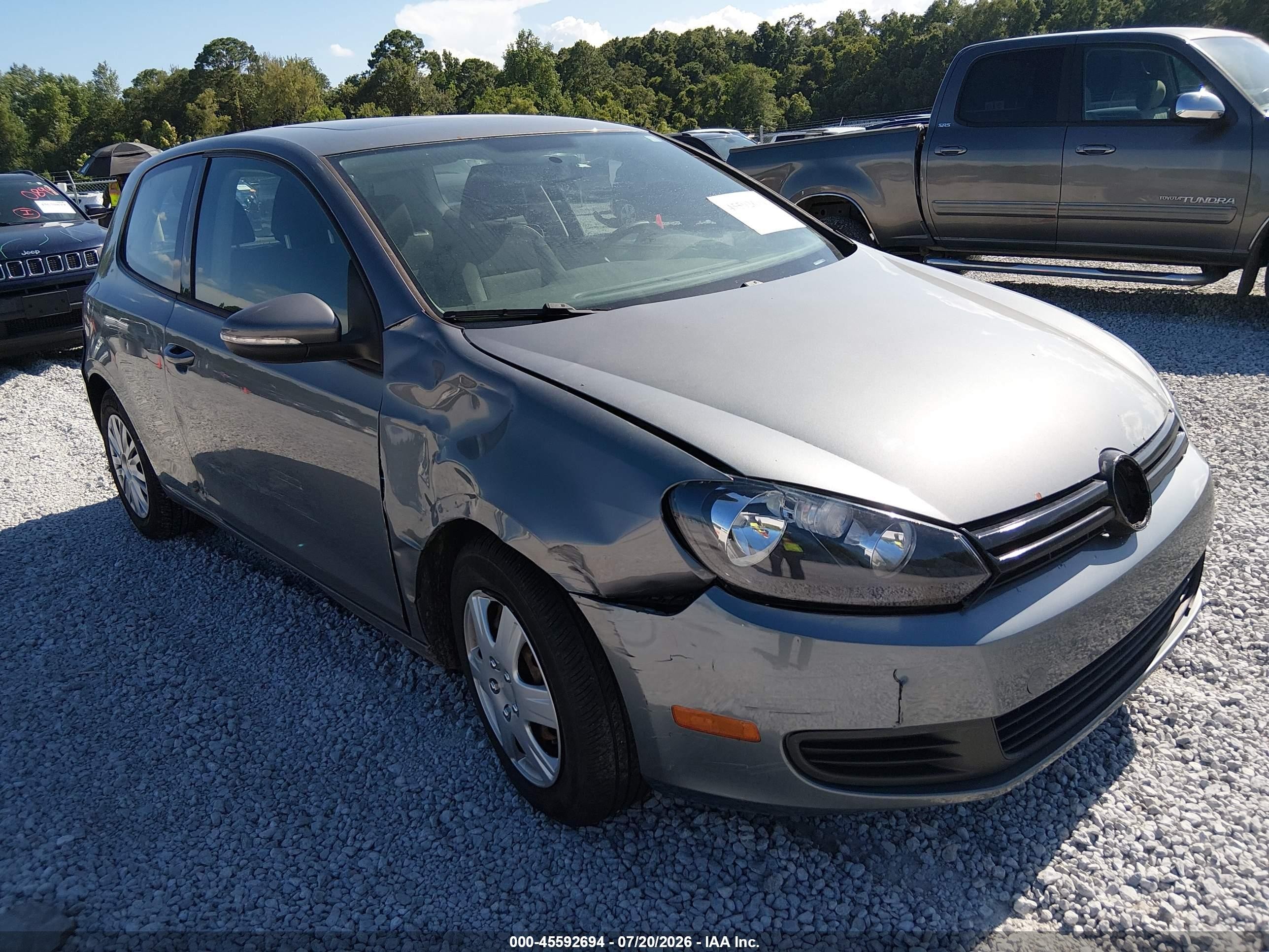 2012 Volkswagen Golf 2.5l 2-door Серый vin: WVWBB7AJ9CW276715