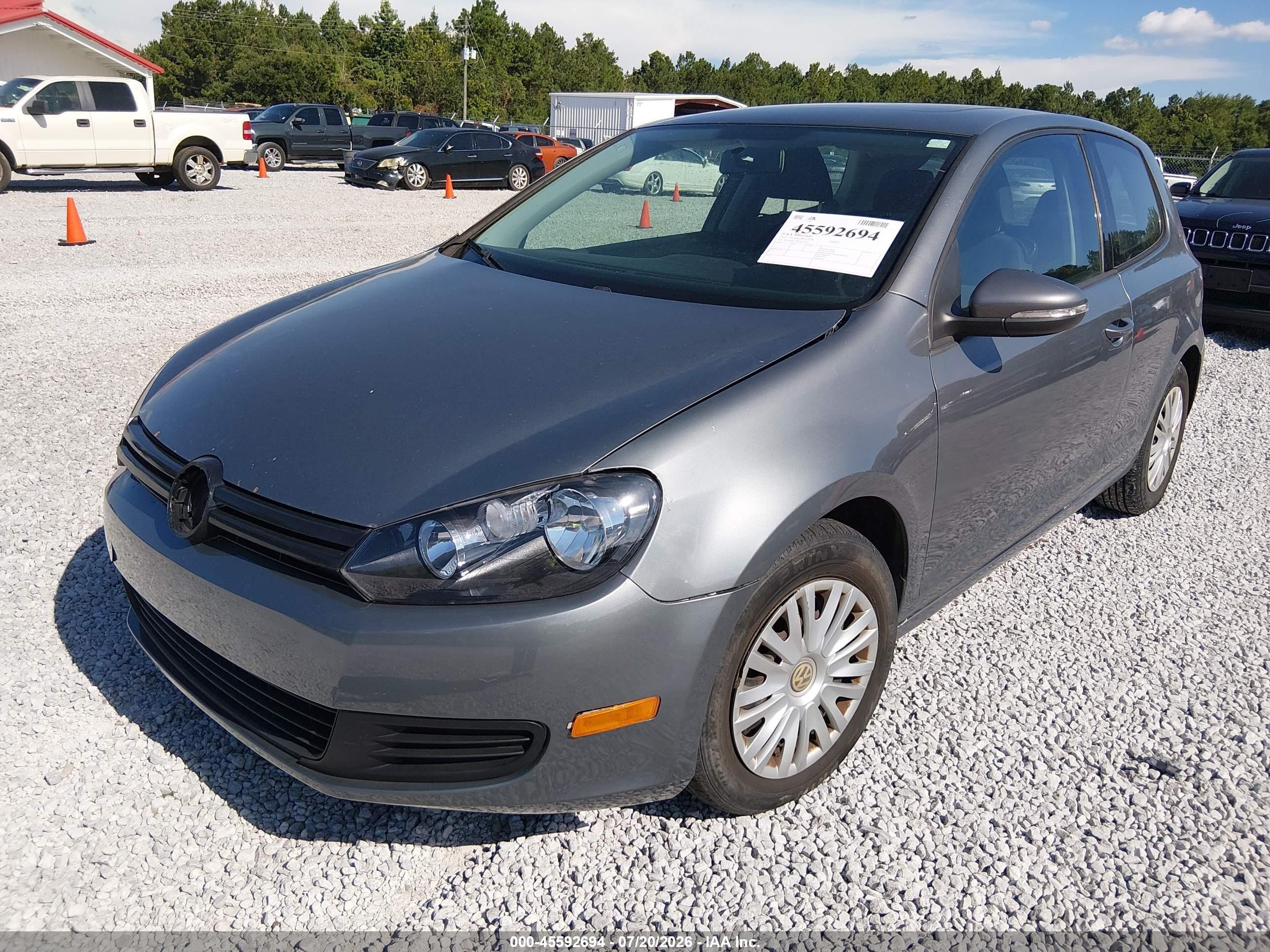 2012 Volkswagen Golf 2.5l 2-door Gray vin: WVWBB7AJ9CW276715