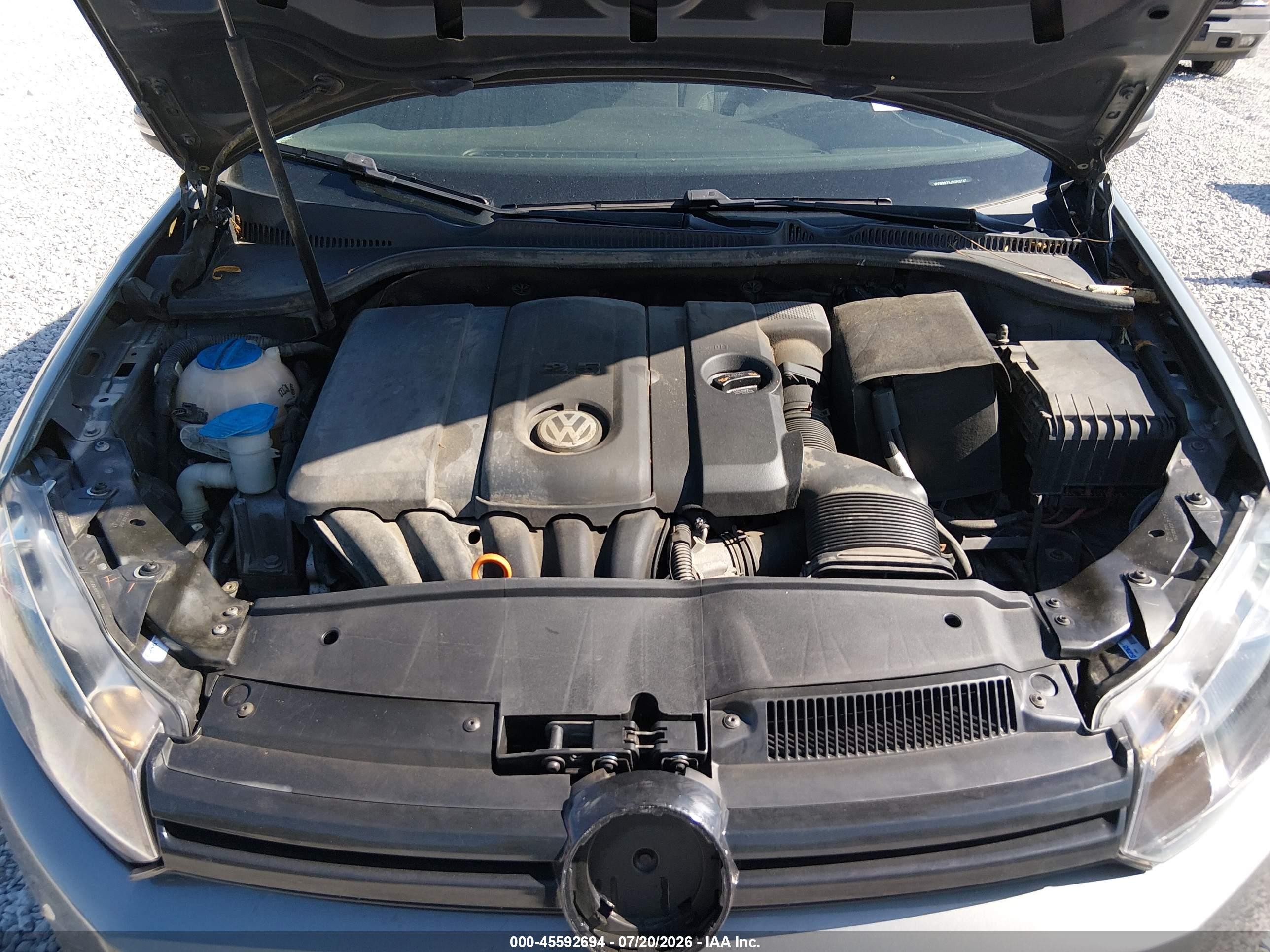 2012 Volkswagen Golf 2.5l 2-door Gray vin: WVWBB7AJ9CW276715