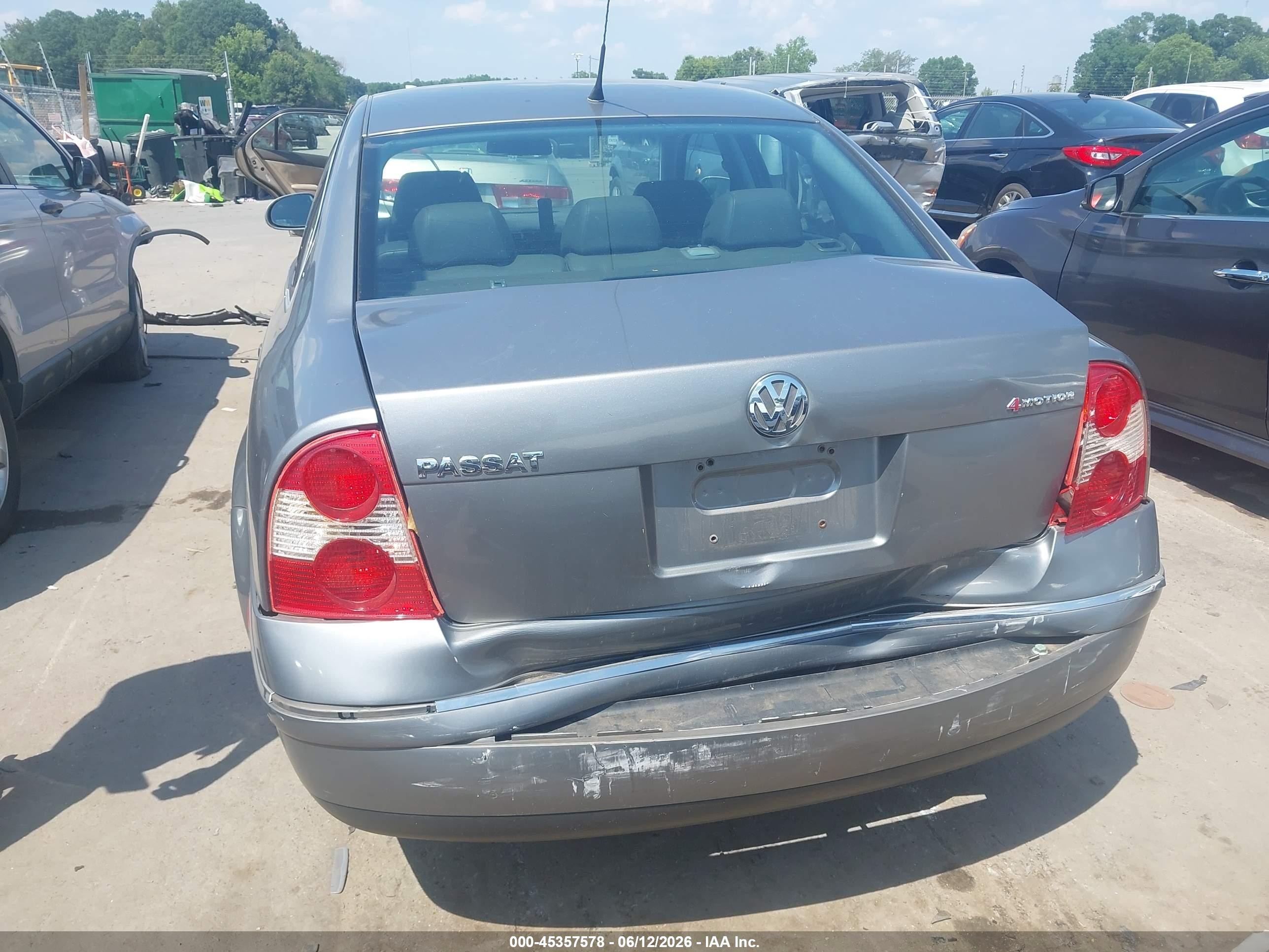 2005 Volkswagen Passat Gls Gray vin: WVWBD63B05P029459