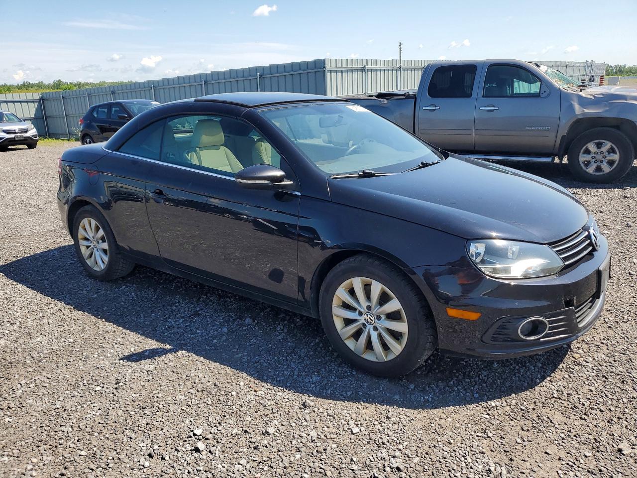 2012 Volkswagen Eos Black vin: WVWBD7AH4CV000634