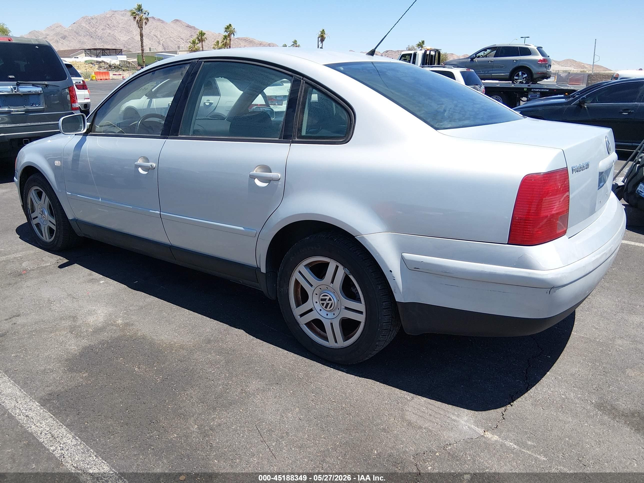 2001 Volkswagen Passat Glx Silver vin: WVWBH63B01P009419