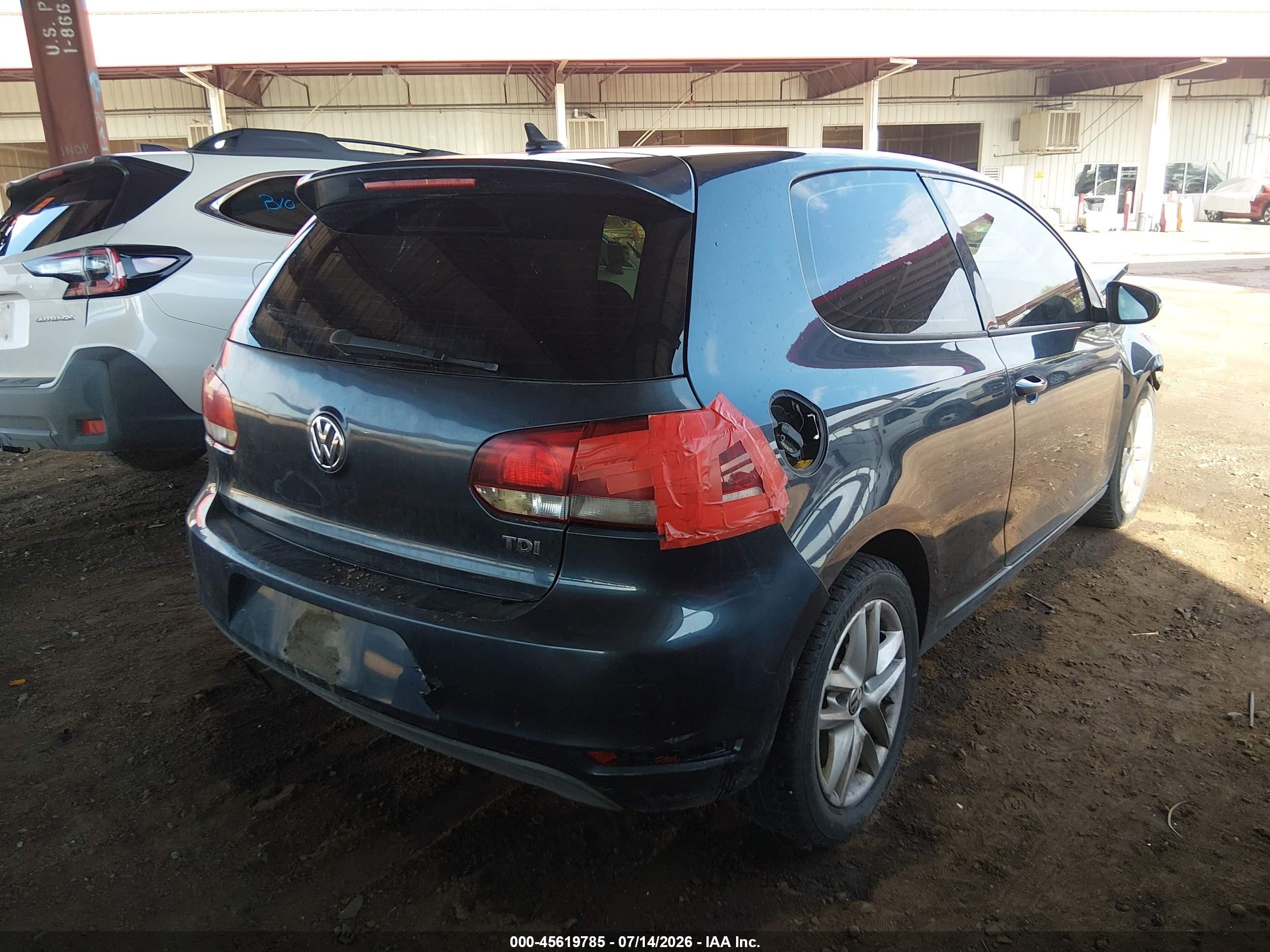 2012 Volkswagen Golf Tdi 2-door Gray vin: WVWBM7AJ5CW306576