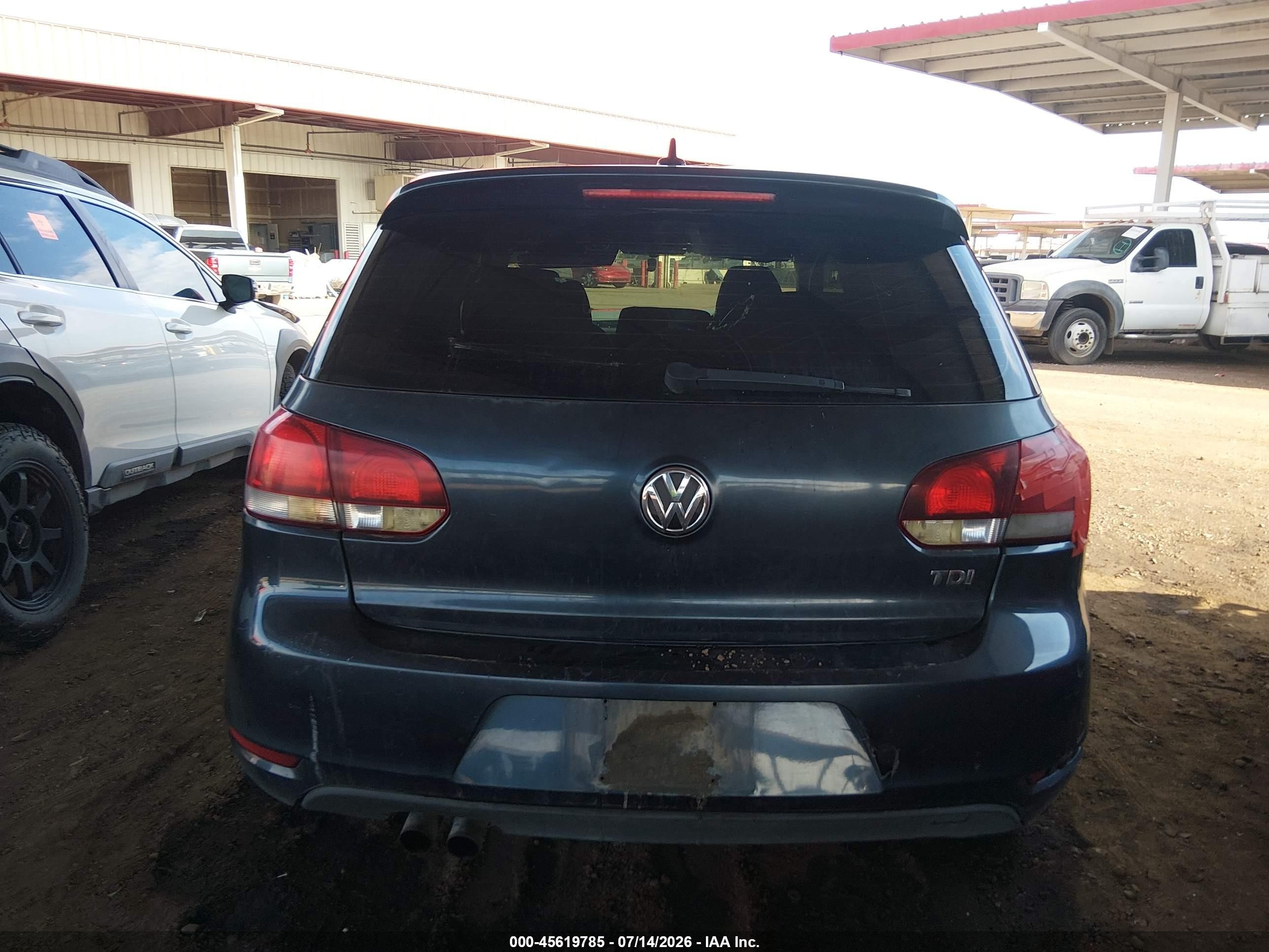 2012 Volkswagen Golf Tdi 2-door Gray vin: WVWBM7AJ5CW306576